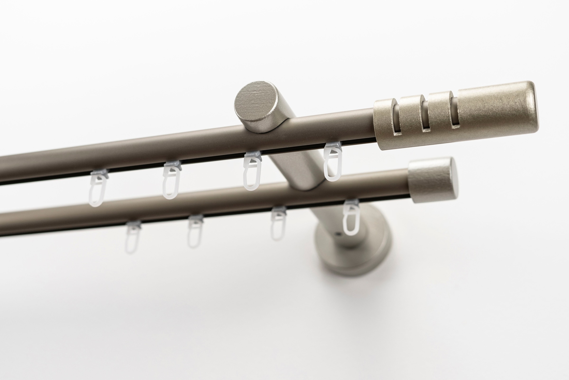 GARESA Gardinenstange "PEMPIA" Ø 20 mm 2 läufig-läufig Wunschmaßlänge Vorha günstig online kaufen