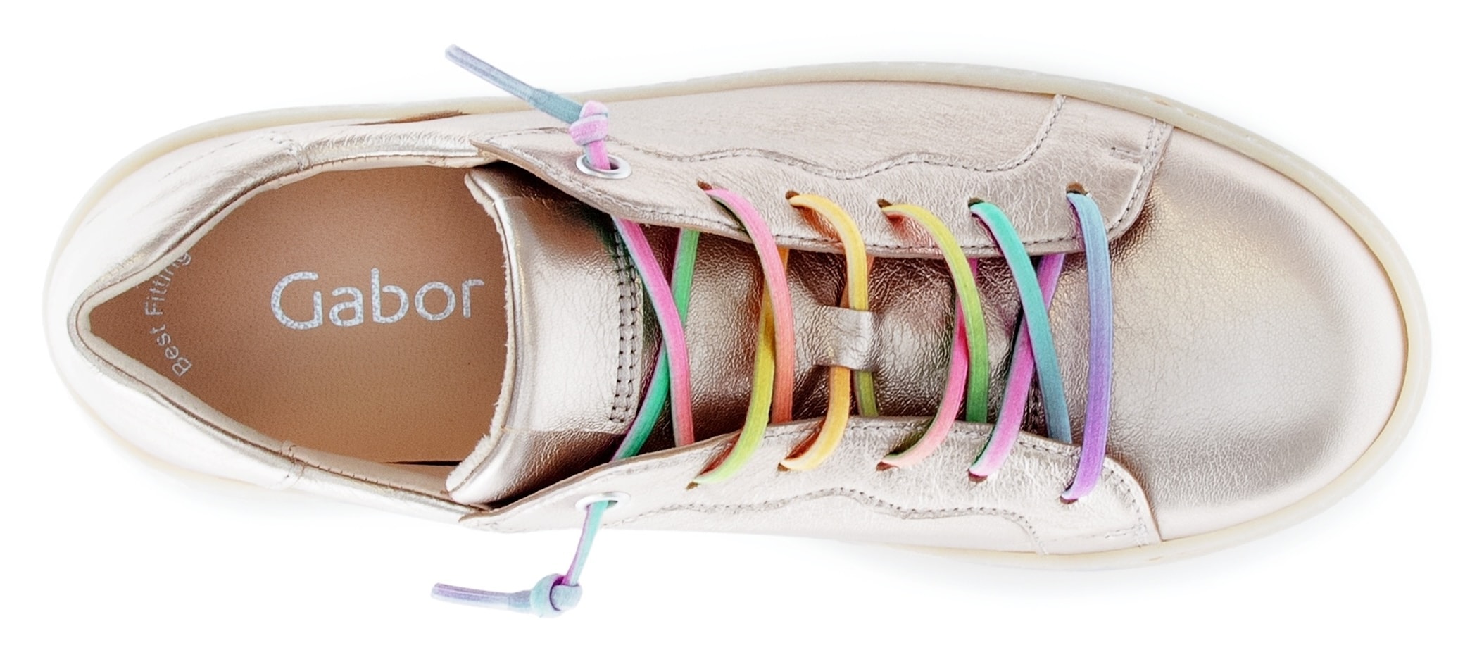 Gabor Slip-On Sneaker, Freizeitschuh, Halbschuh, Slipper mit bunten Gummizügen