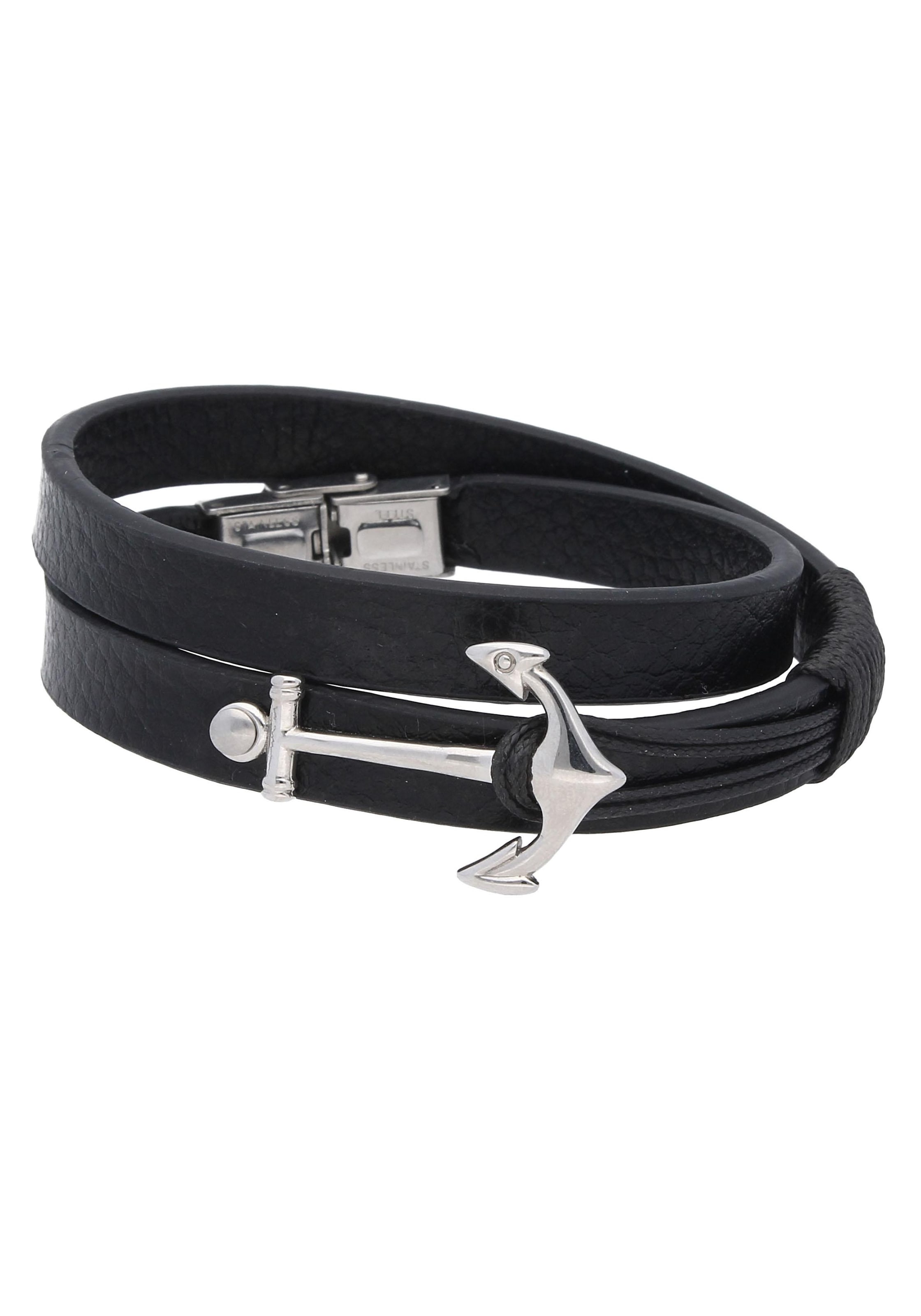 Black Friday Firetti Lederarmband »Schmuck Geschenk, Maritim Anker,  Wickelarmband« | BAUR