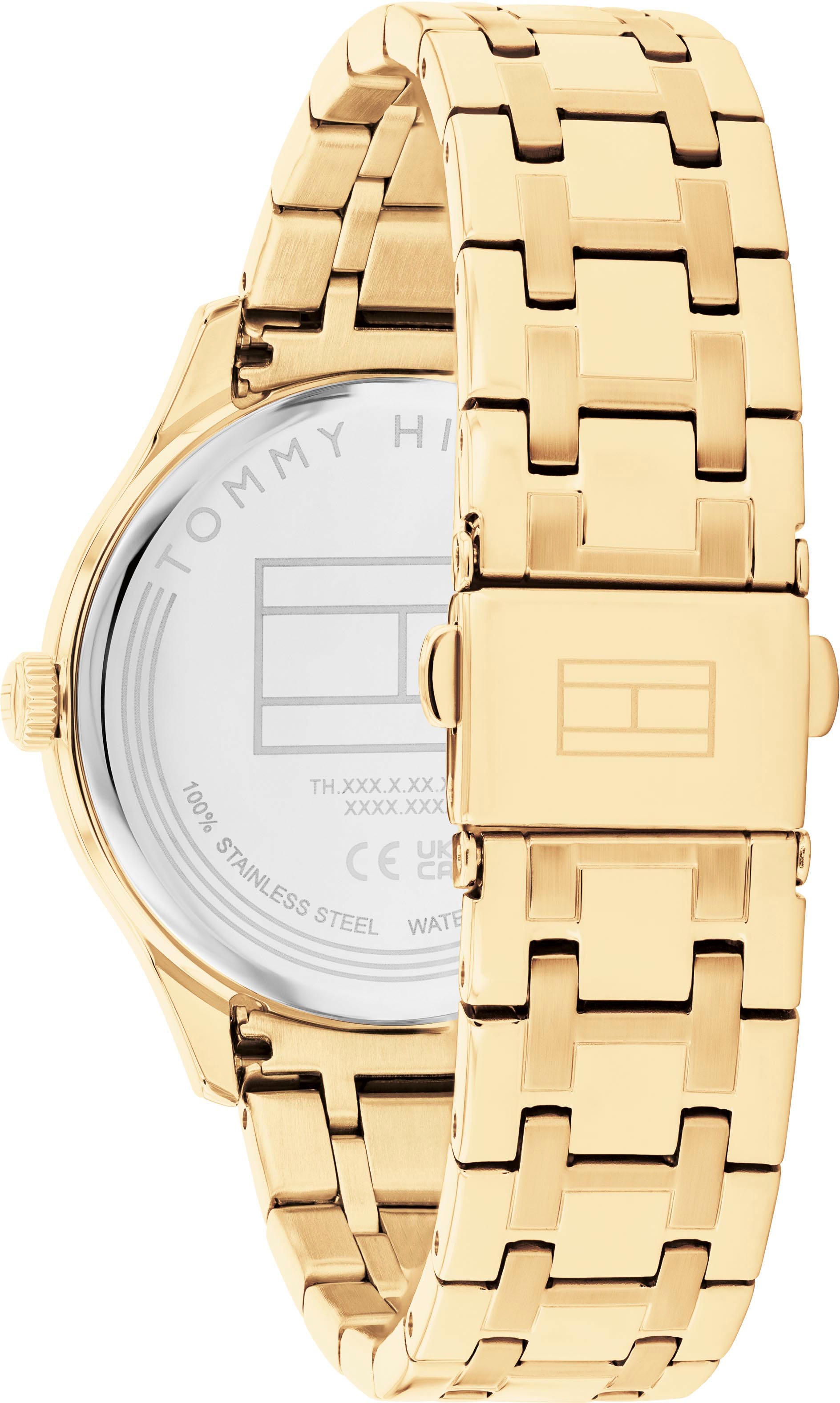 Tommy Hilfiger Multifunktionsuhr »GIANNA«, Quarzuhr, Armbanduhr, Damenuhr, Edelstahlarmband, analog, Tag