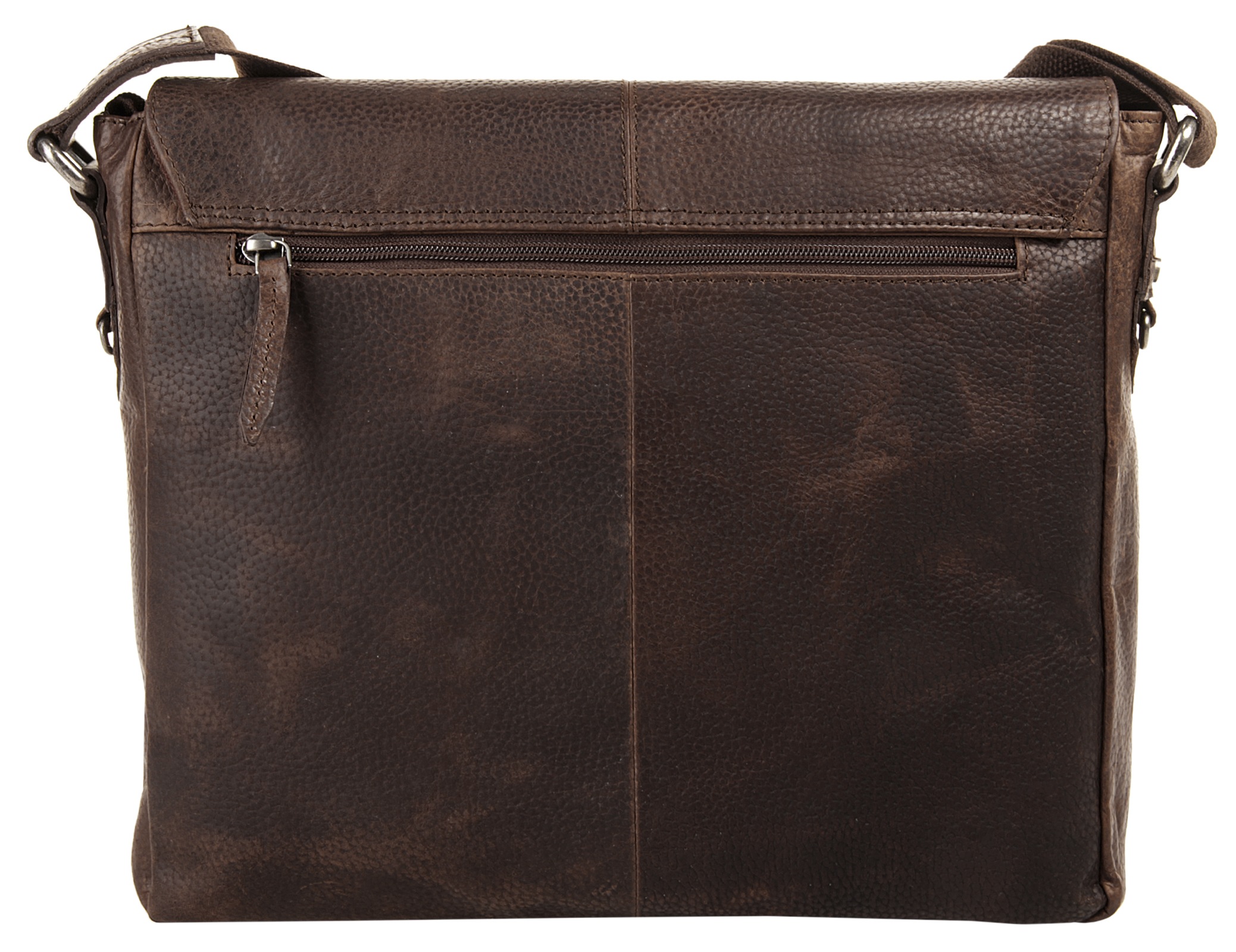 Messenger Bag BODENSCHATZ, Gr. B/H/T: 33cm x 29cm x 6cm onesize, braun, Leder, Strukturmuster, Taschen, echt Leder 3