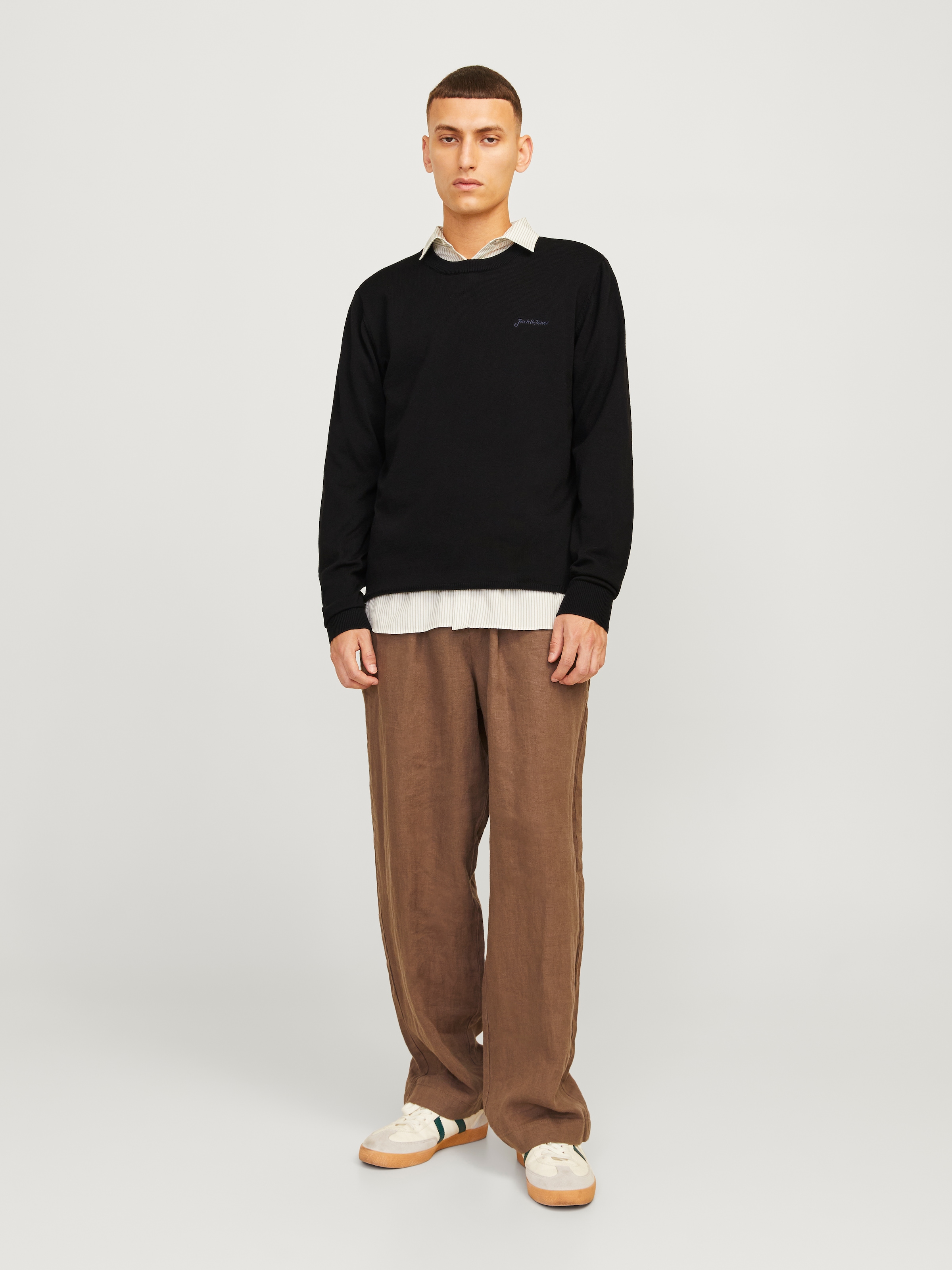 Jack & Jones Rundhalspullover »JJBRAD KNIT CREW NECK AW24«