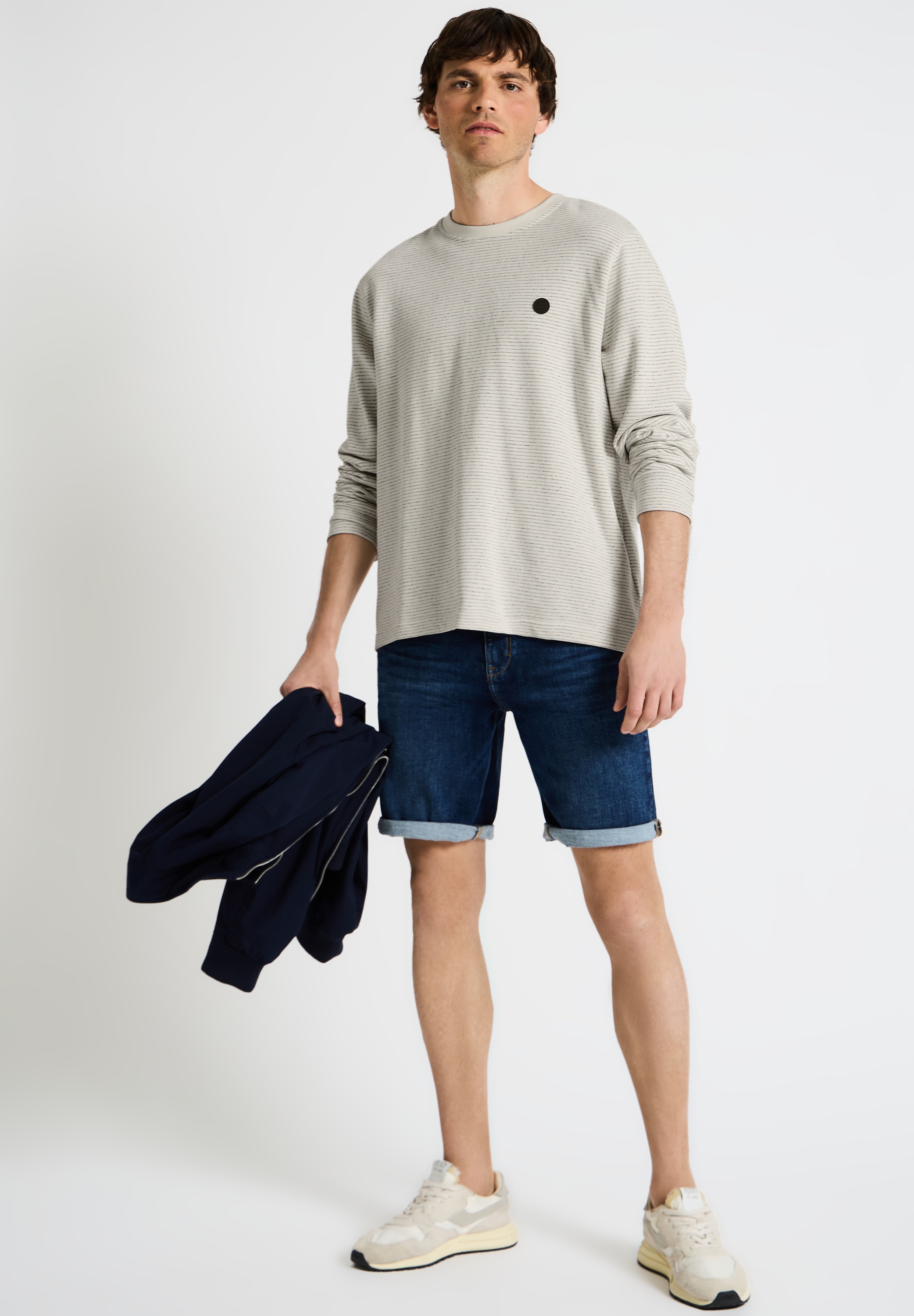 STREET ONE MEN Sweatshirt , aus reiner Baumwolle
