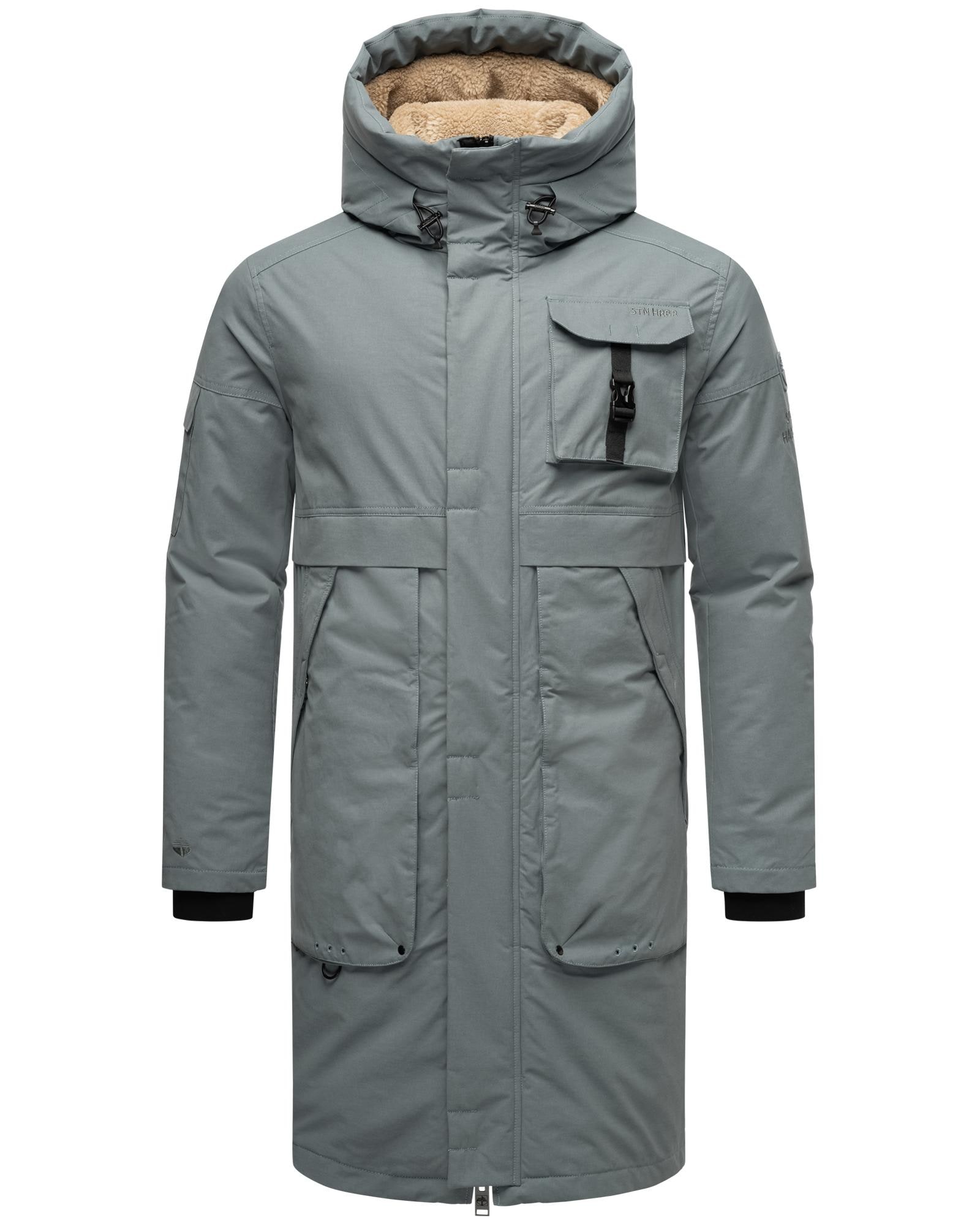 Stone Harbour Wintermantel "Cyriaan XX", Langer Herren Winterparka mit großen Eingrifftaschen