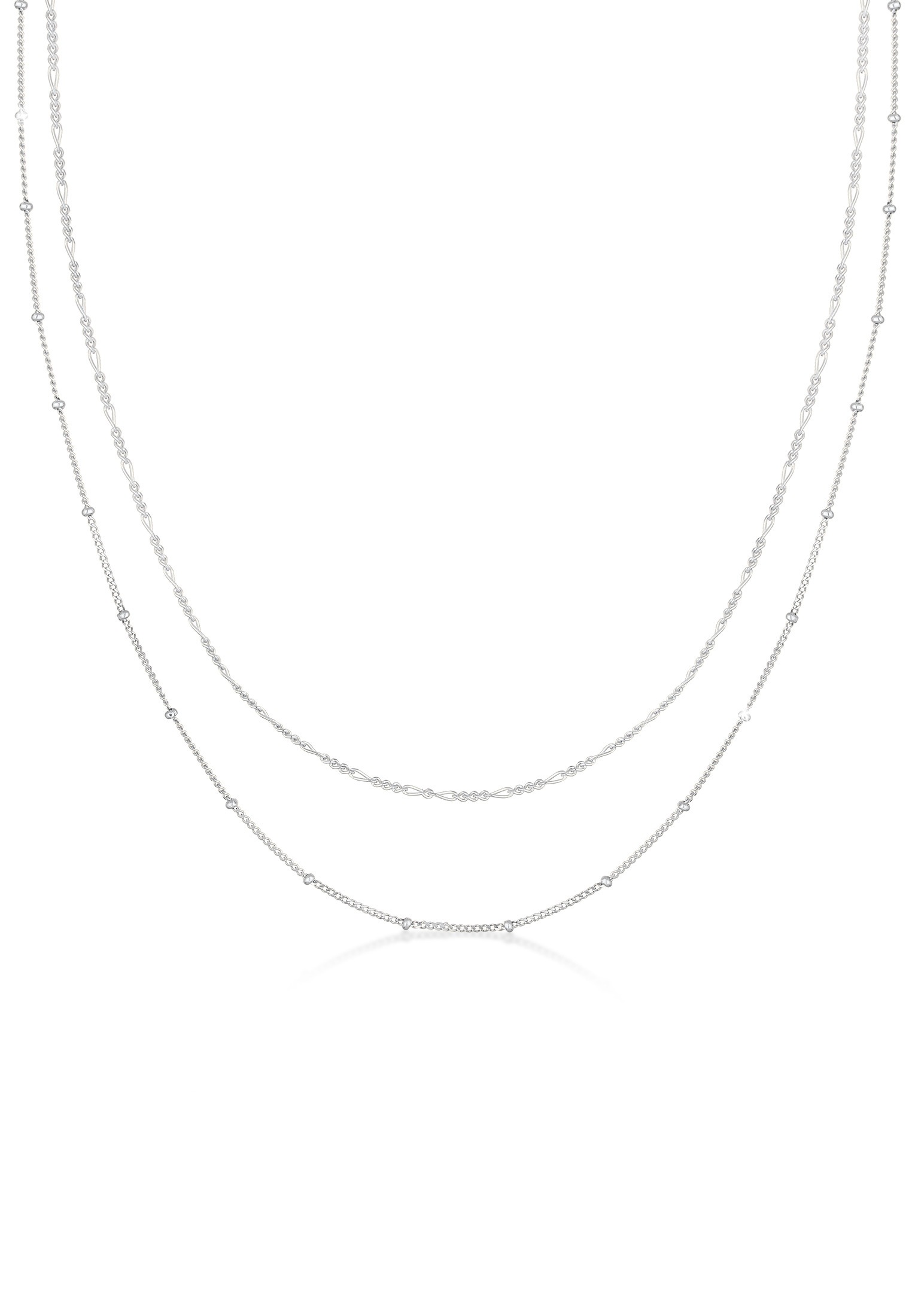 Elli Ketten-Set »Choker Set (2tlg) Figaro Panzer Kugel 925 Silber«