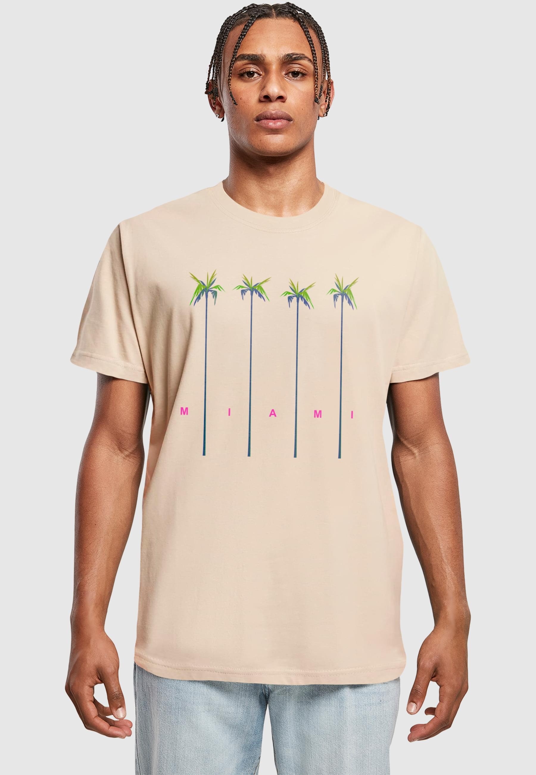 MisterTee T-Shirt »MisterTee Herren Miami Palms Tee«, (1 tlg.)