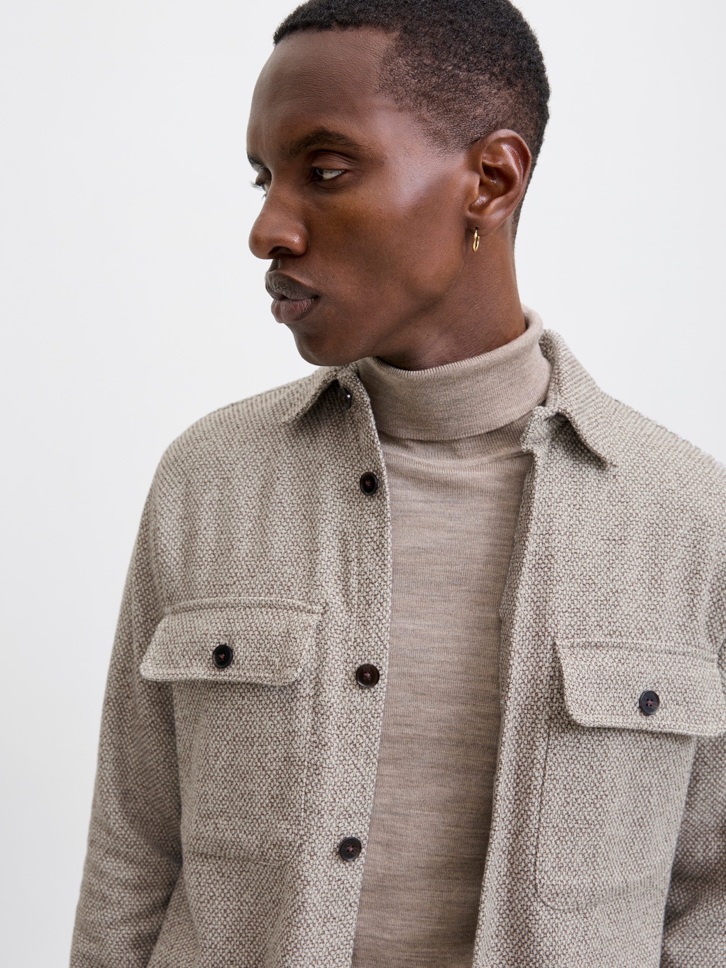 Jack & Jones Langarmhemd »JPRRAYLE MELANGE SOLID L/S OVERSHIRT SN«