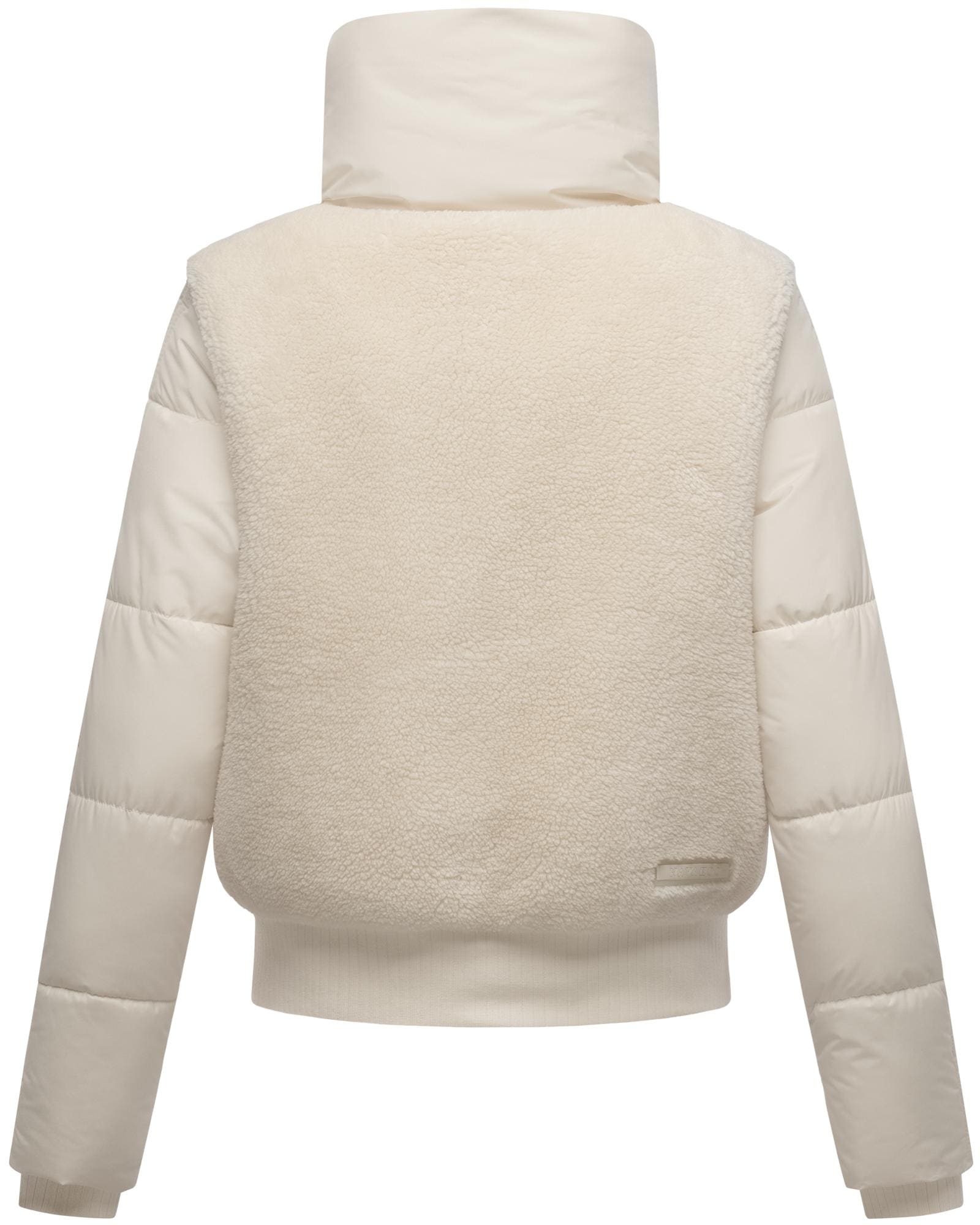 Navahoo Plüschjacke »Teddyzone 14«, ohne Kapuze, Teddy-Fleece Jacke mit hohem Kragen