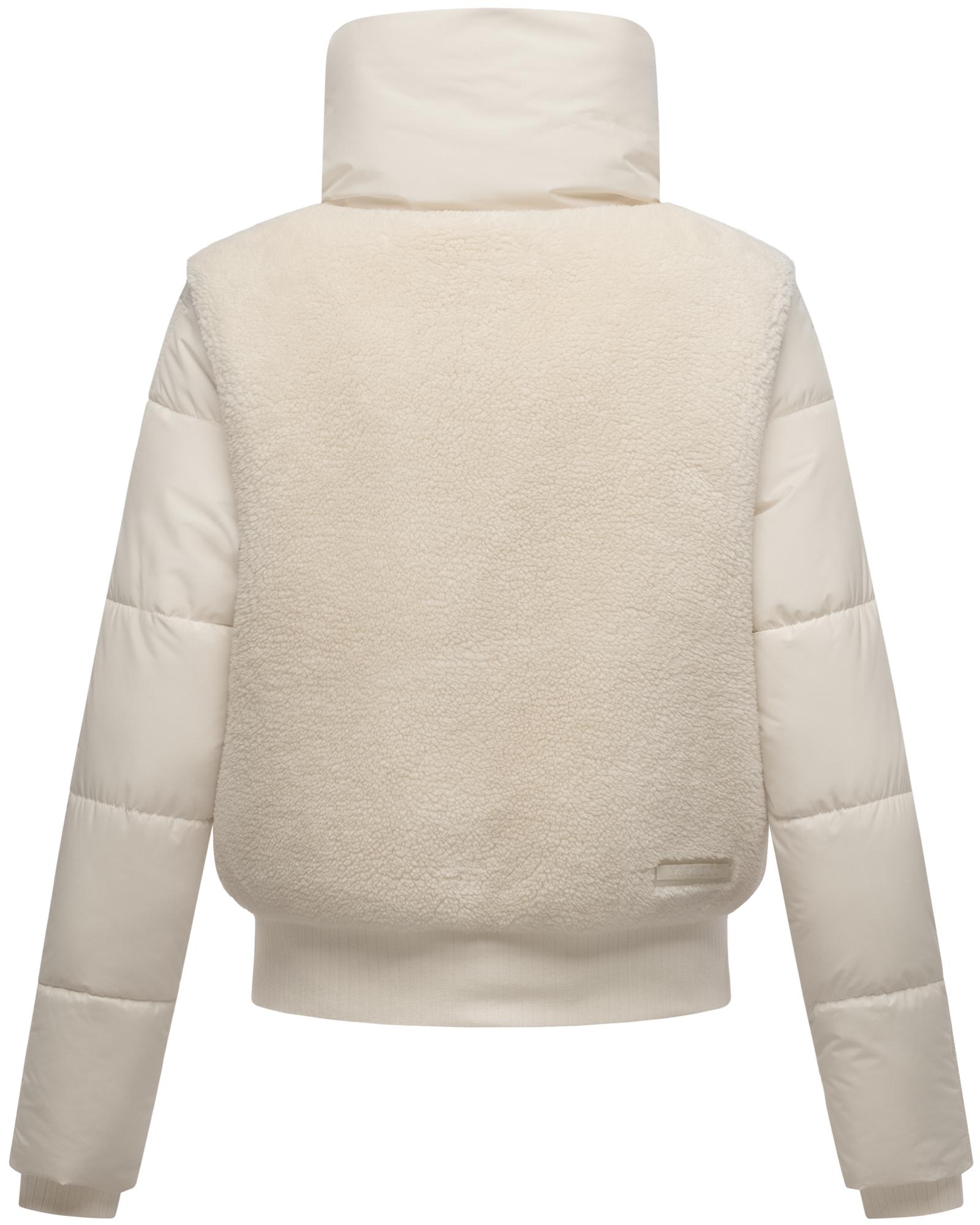 Thumbnail - Navahoo Plüschjacke "Teddyzone 14" ohne Kapuze Teddy-Fleece Jacke mit hohem Kragen