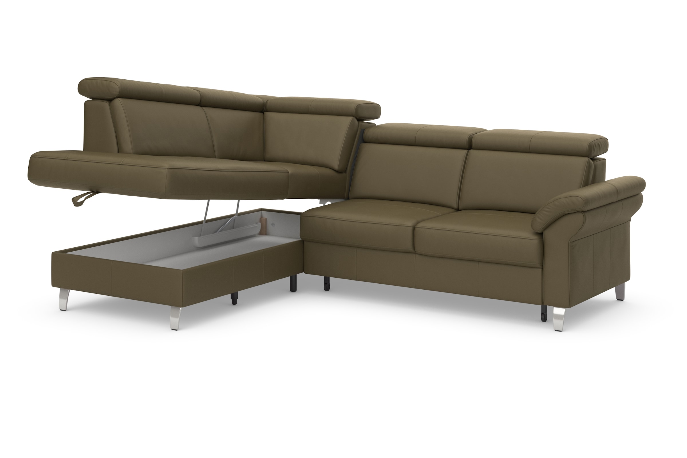 sit&more Ecksofa, inklusive Kopfteilverstellung, wahlweise mit Bettfunktion und Bettkasten