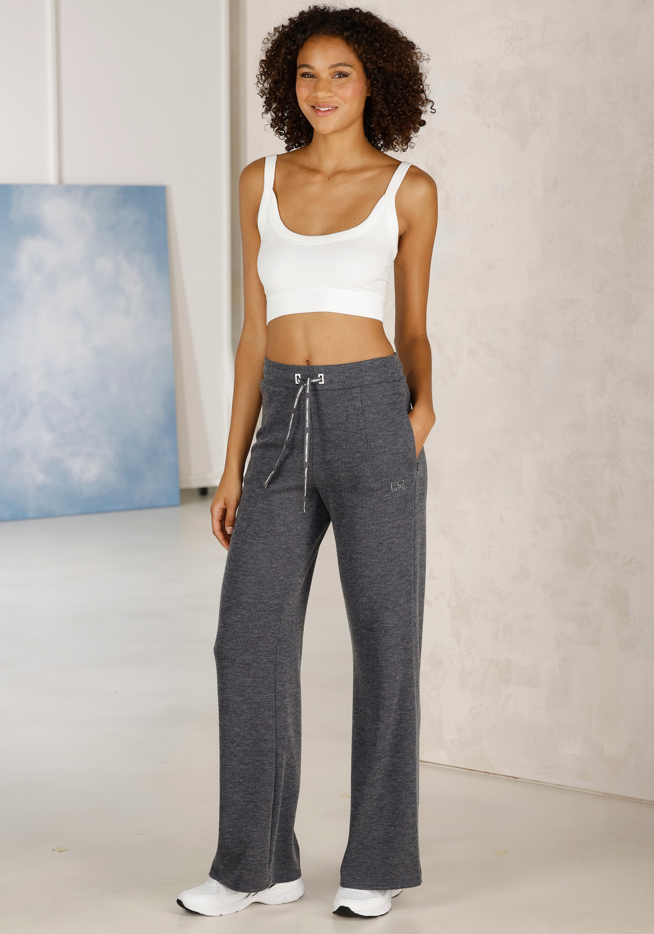 French Connection Loungepants, in gerippter Strickoptik
