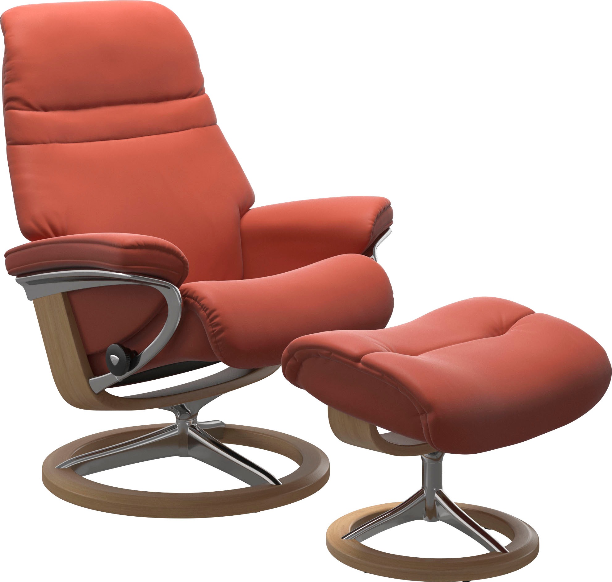 Stressless Relaxsessel "Sunrise" mit Signature Base, Größe L, Gestell Eiche, in 2 Lederqualitäten lieferbar