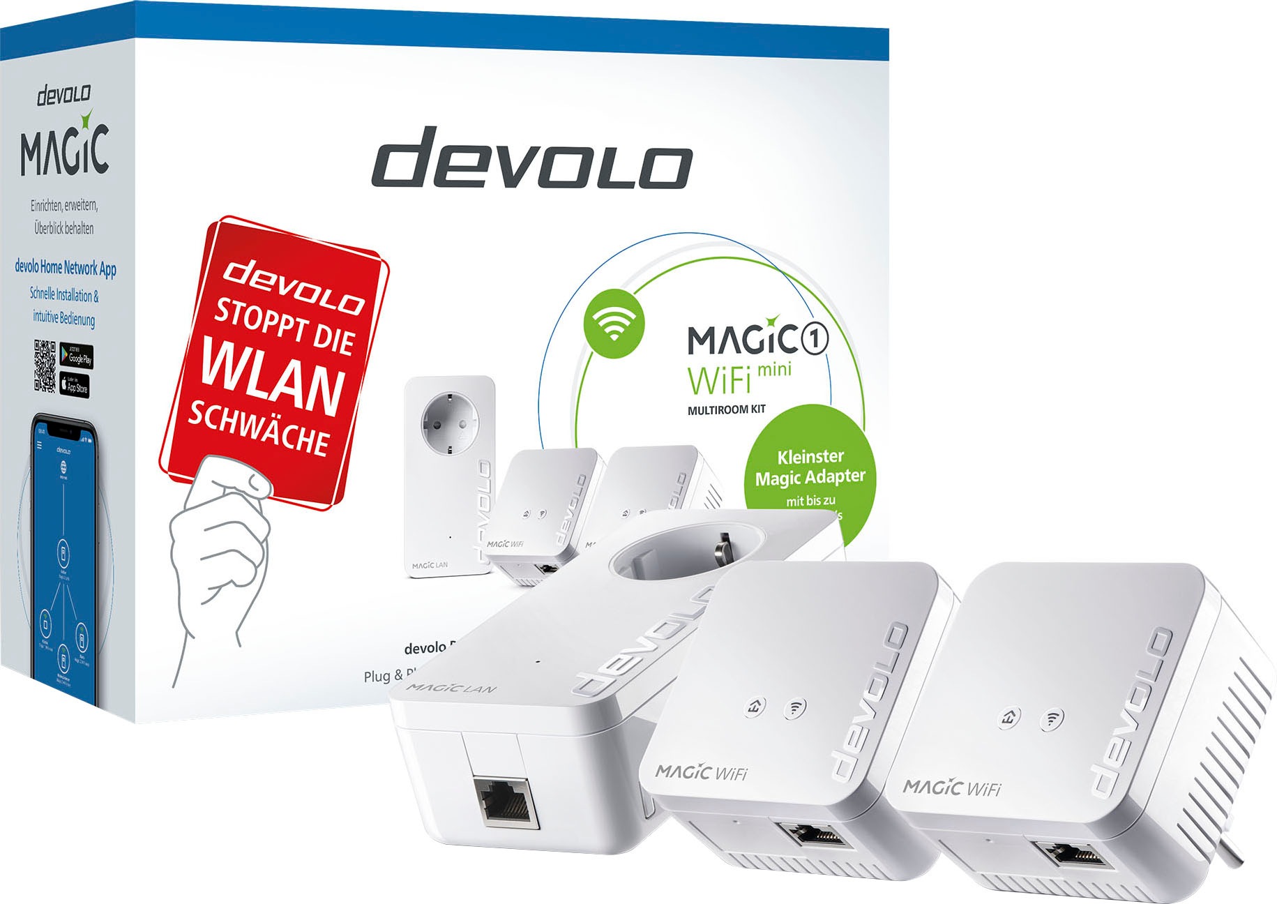 DEVOLO WLAN-Router »Magic 1 WiFi mini Multiroom Kit (1200Mbit, G.hn, Mesh)«  | BAUR | Router