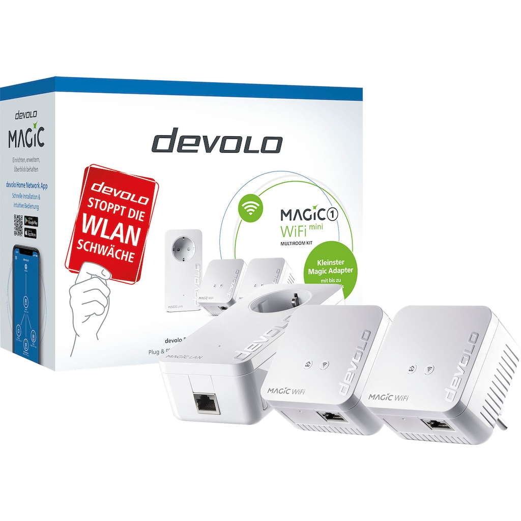 DEVOLO WLAN-Router »Magic 1 WiFi mini Multiroom Kit (1200Mbit, G.hn, Mesh)«