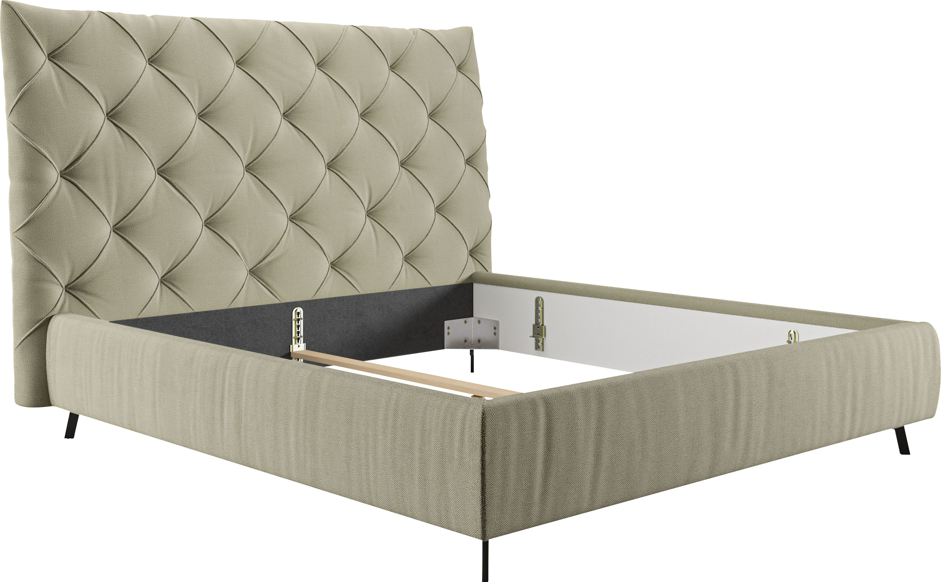 Thumbnail - Home affaire Polsterbett "Maxime, in 4 Breiten bis 200cm, auch in Leder" Kopfteilhöhe 143 cm, belastbar bis 280 kg, auch...