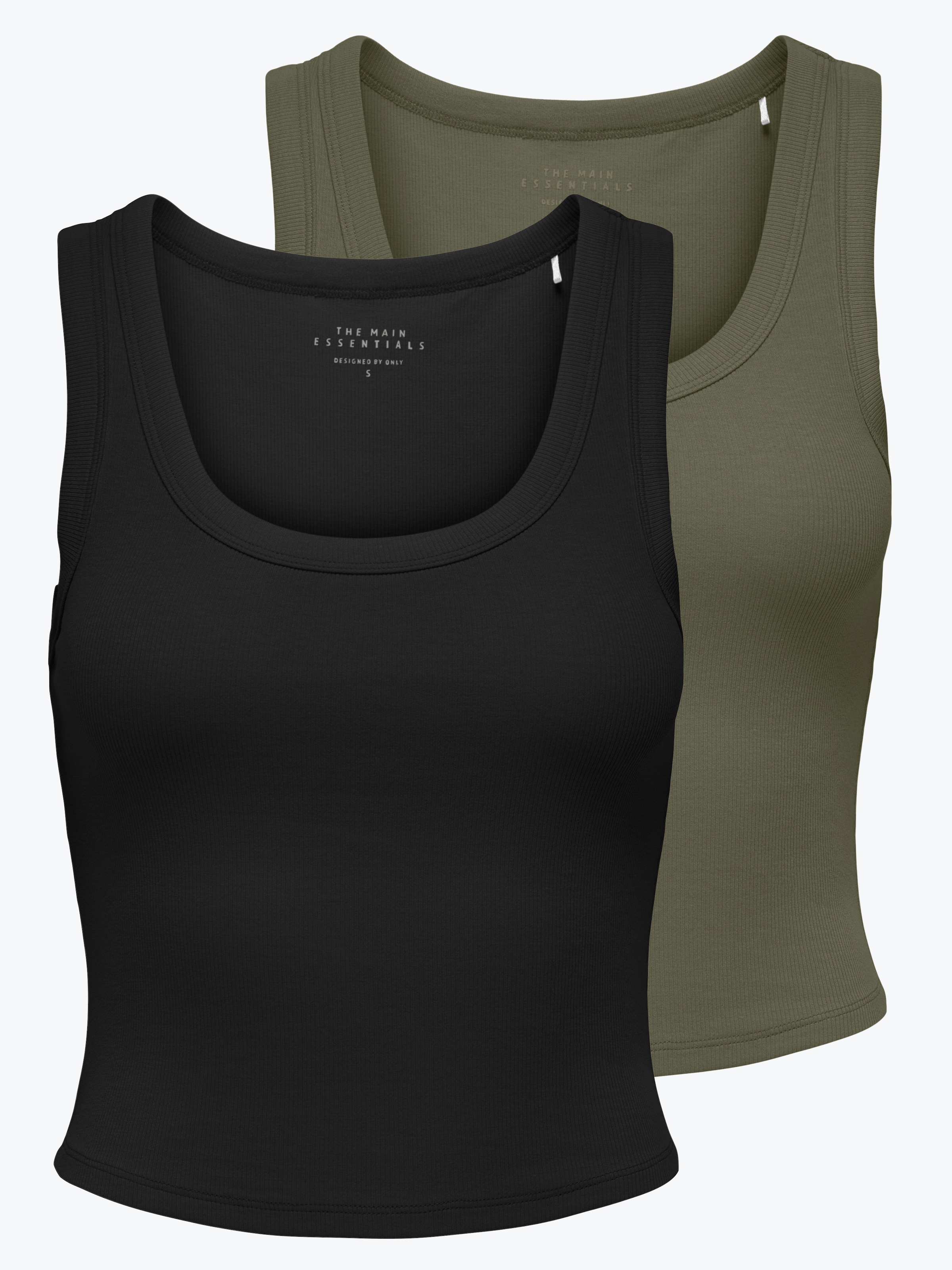 ONLY "ONLEASY S/L TANK TOP JRS 2 PACK" Packung, 2 Stk. Baumwollmischung, re günstig online kaufen