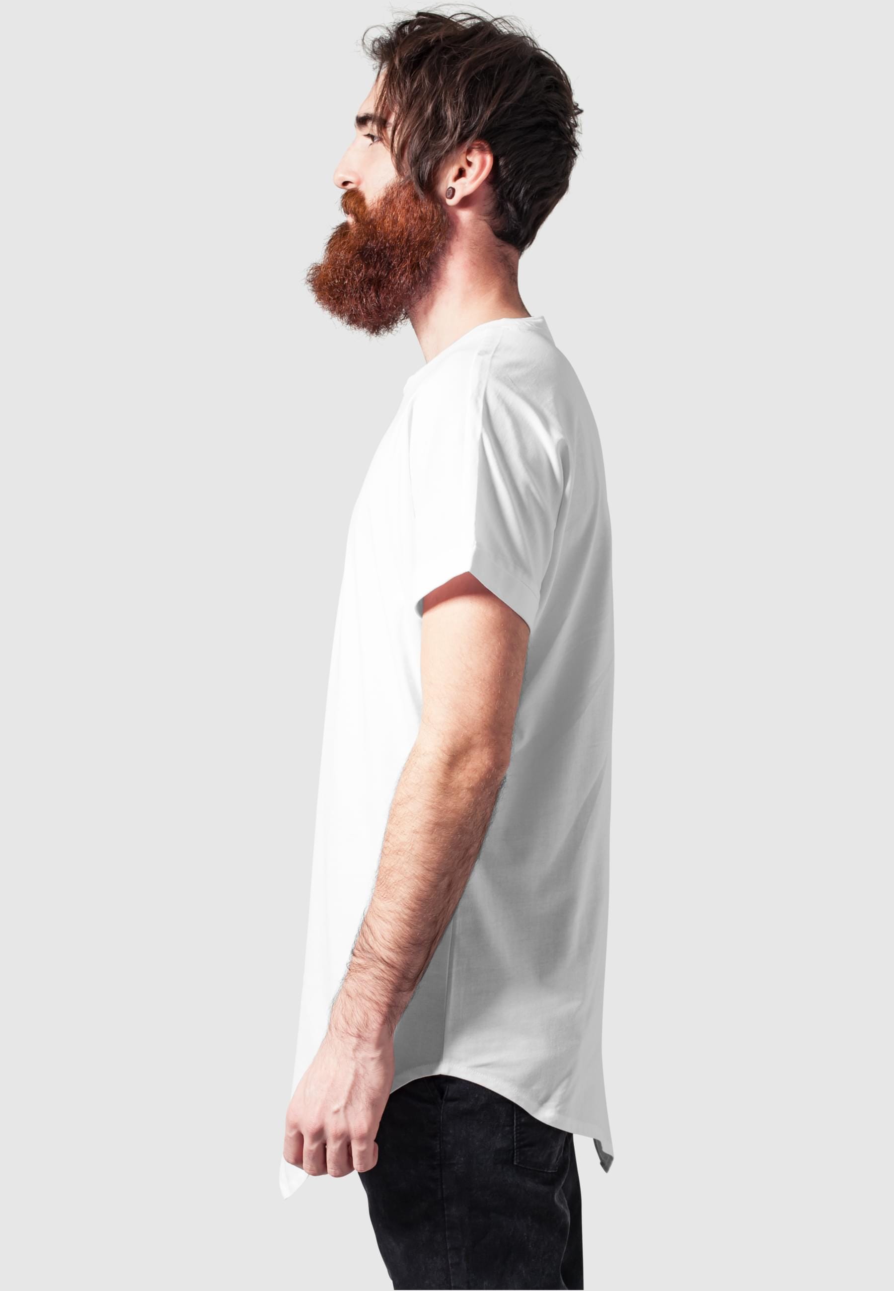 URBAN CLASSICS Langarmshirt »Urban Classics Herren Asymetric Long Tee«, (1 tlg.)