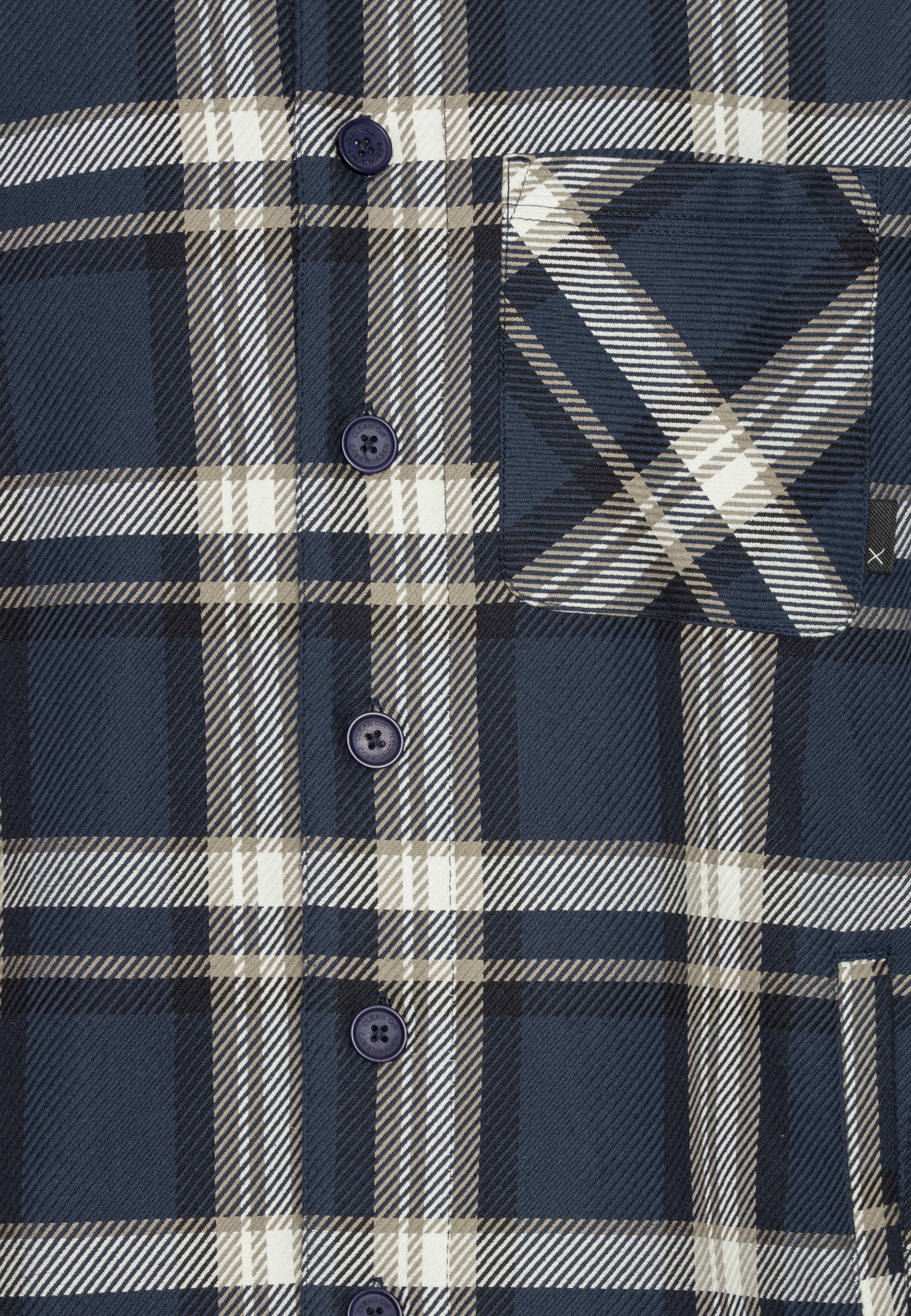 Clean Cut Copenhagen Langarm-Poloshirt »Clean Cut Copenhagen Asher Checked Overshirt« 1 Stk.
