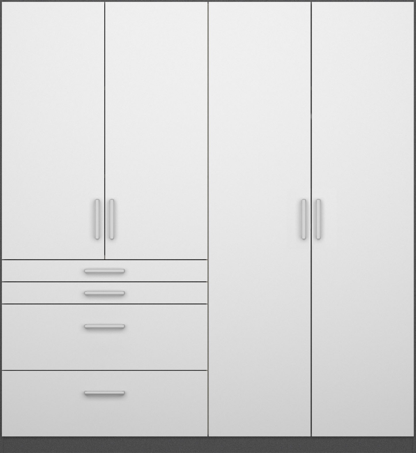 rauch Drehtürenschrank »Kleiderschrank Schrank Garderobe Garderobenschrank Topseller HOMBURG«, mit viel Stauraum, oberer Schubkasten mit Einteilung MADE IN GERMANY