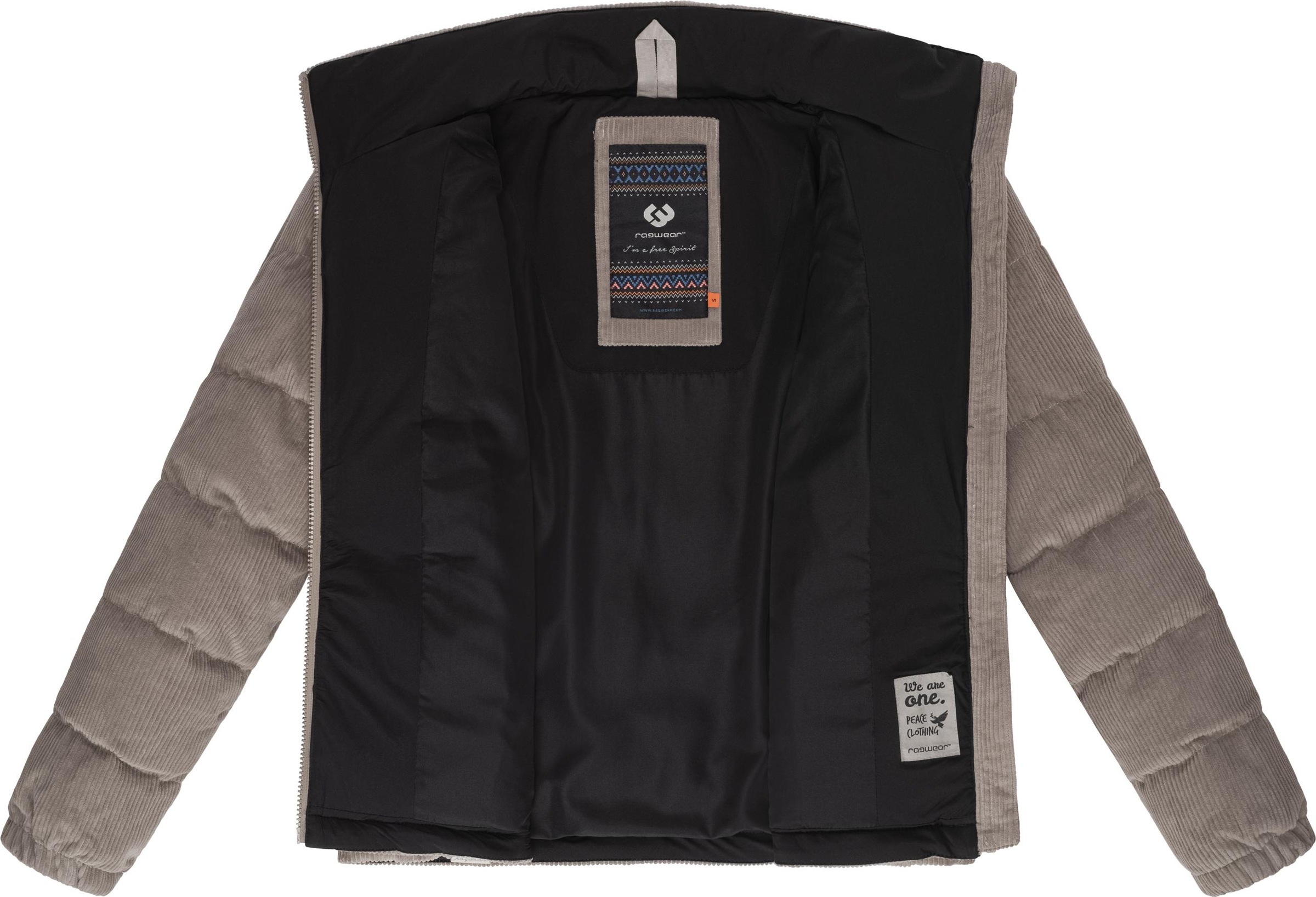 Ragwear Cordjacke »Uxia«, ohne Kapuze, Modische Damen Jacke in Cord mit wärmenden Innenfutter