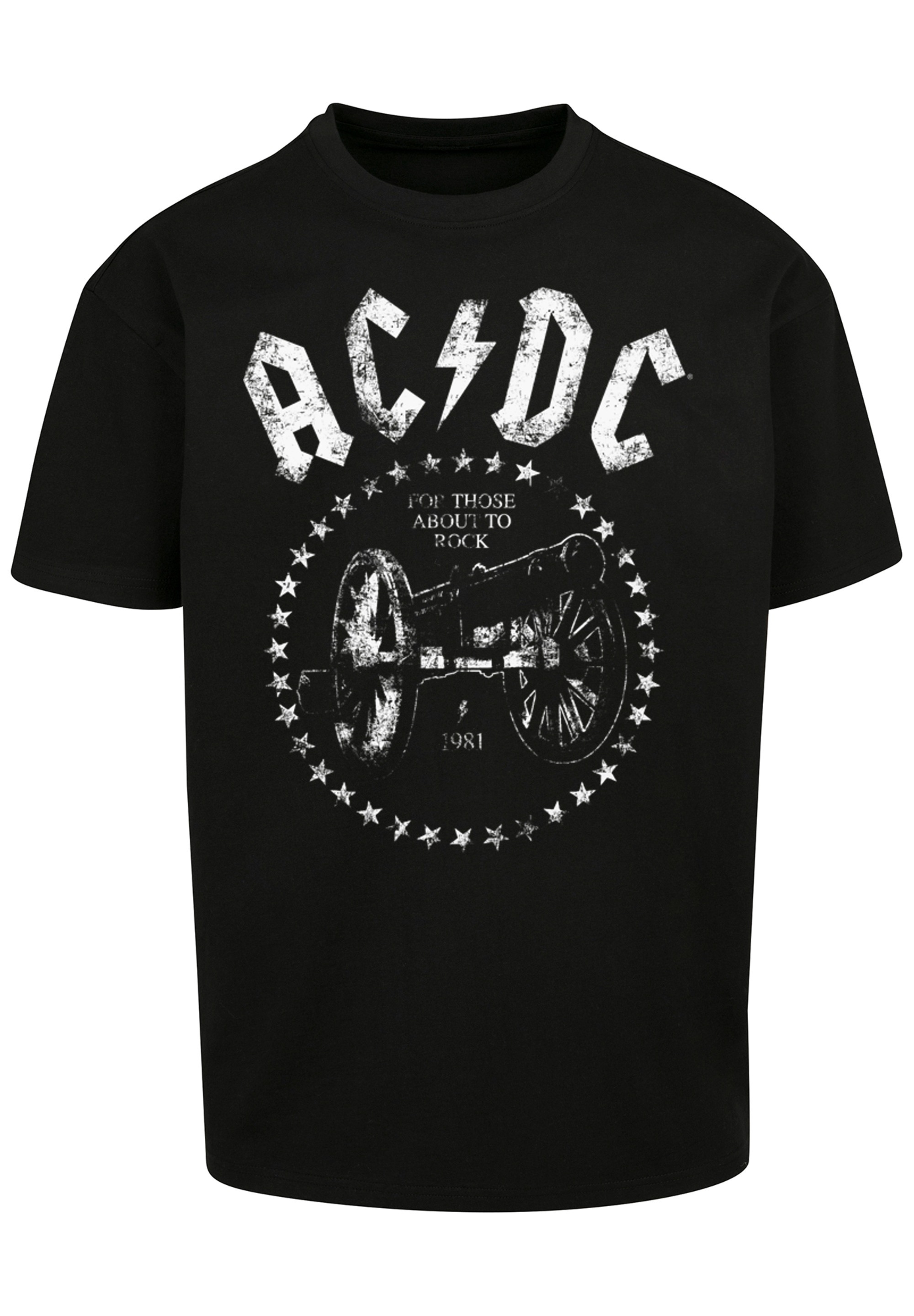 F4NT4STIC T-Shirt »ACDC Rock Band We Salute You Cannon«, Print