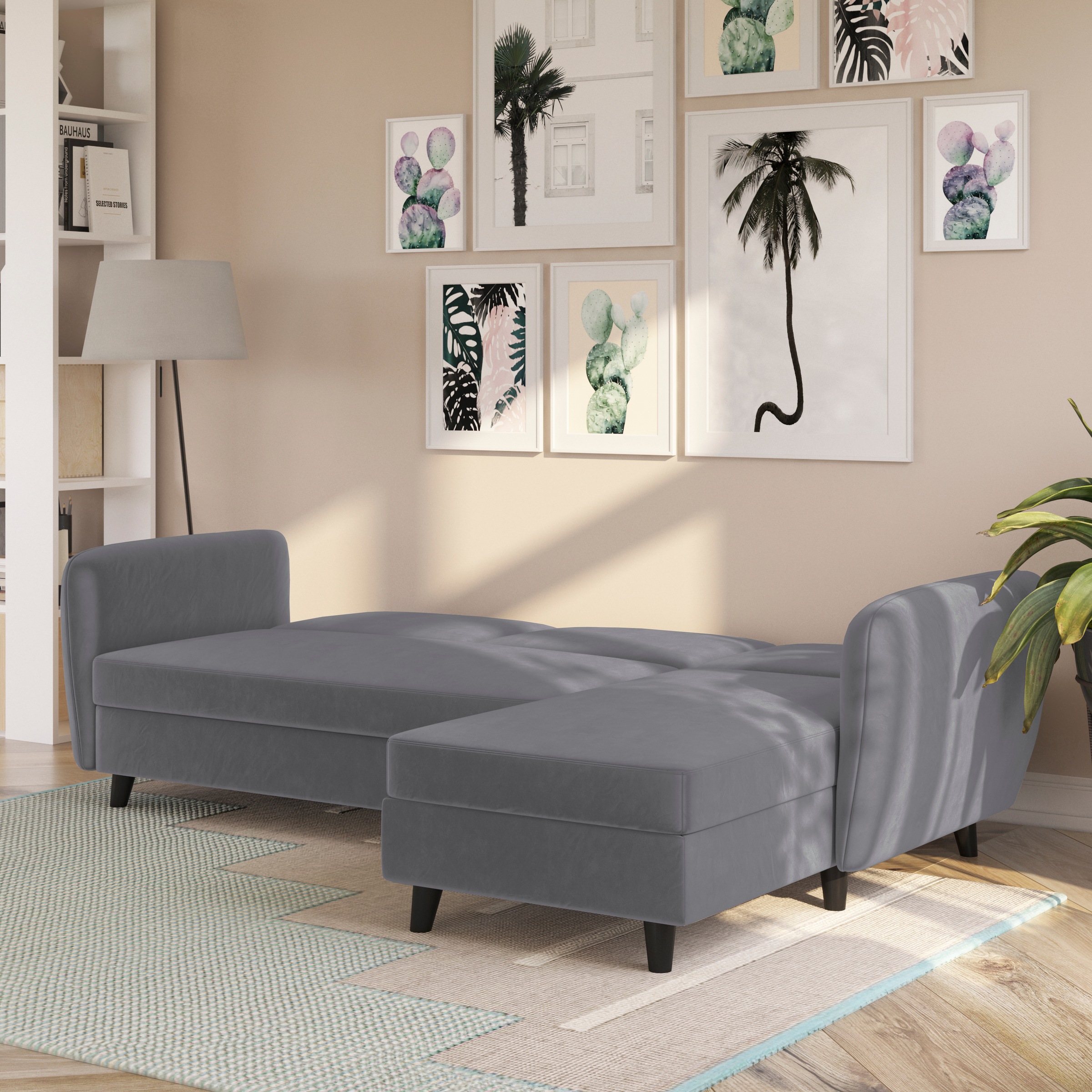 Dorel Home Ecksofa »Perry, L-Form,«, Rückenlehne, verschiedene Farbvarianten, Sitzhöhe 43 cm, Breite 219 cm
