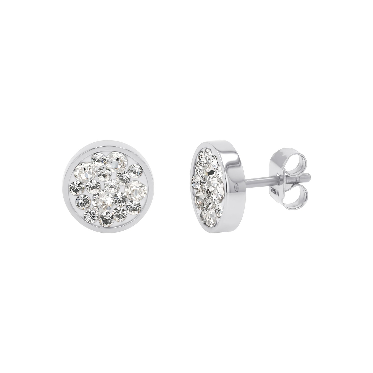 TOM TAILOR Paar Ohrstecker »Schmuck Geschenk Edelstahl Kreis rund« mit Kristallsteine