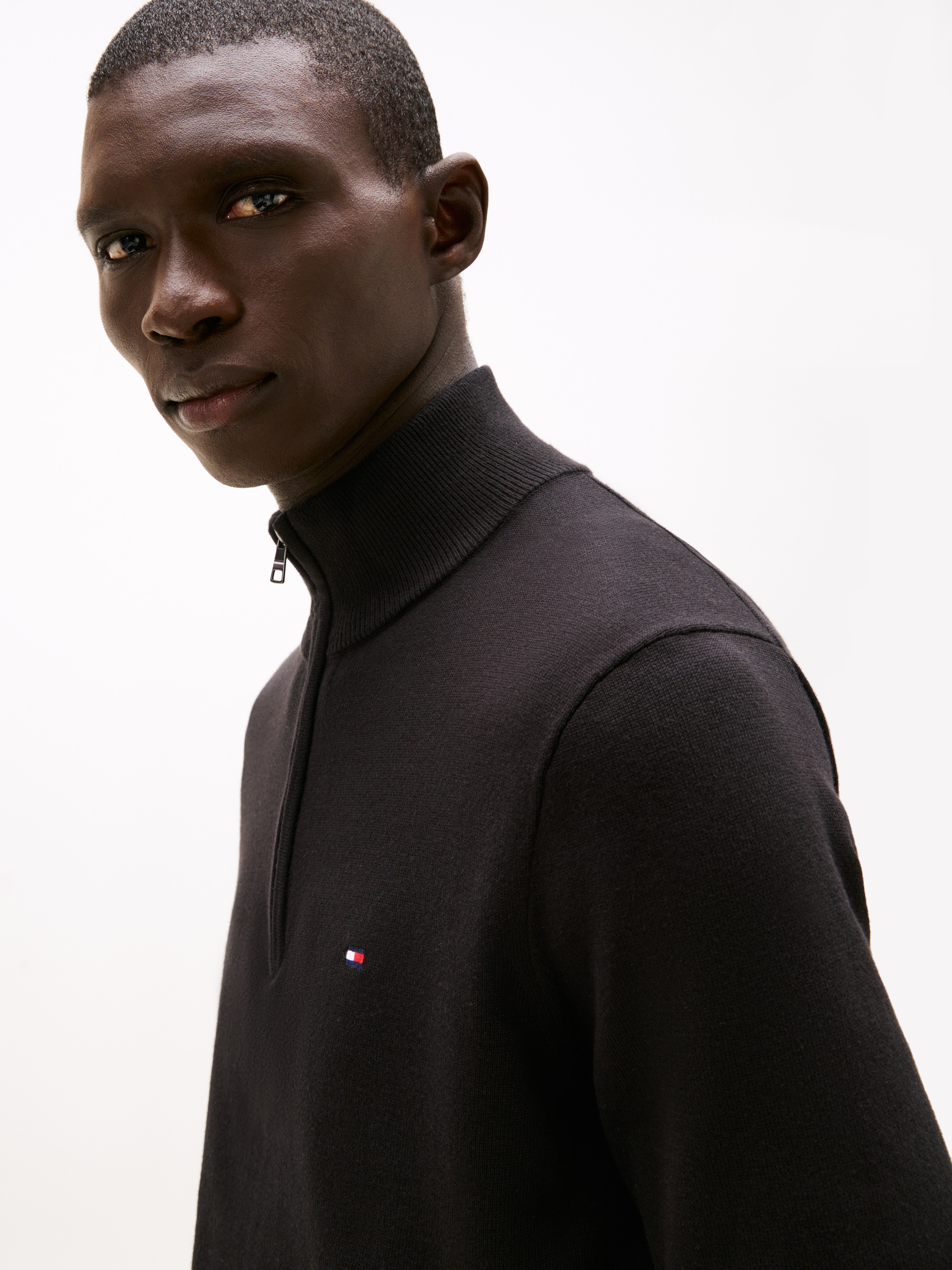 Tommy Hilfiger Troyer »ESSENTIAL COTTON ZIP MOCK«