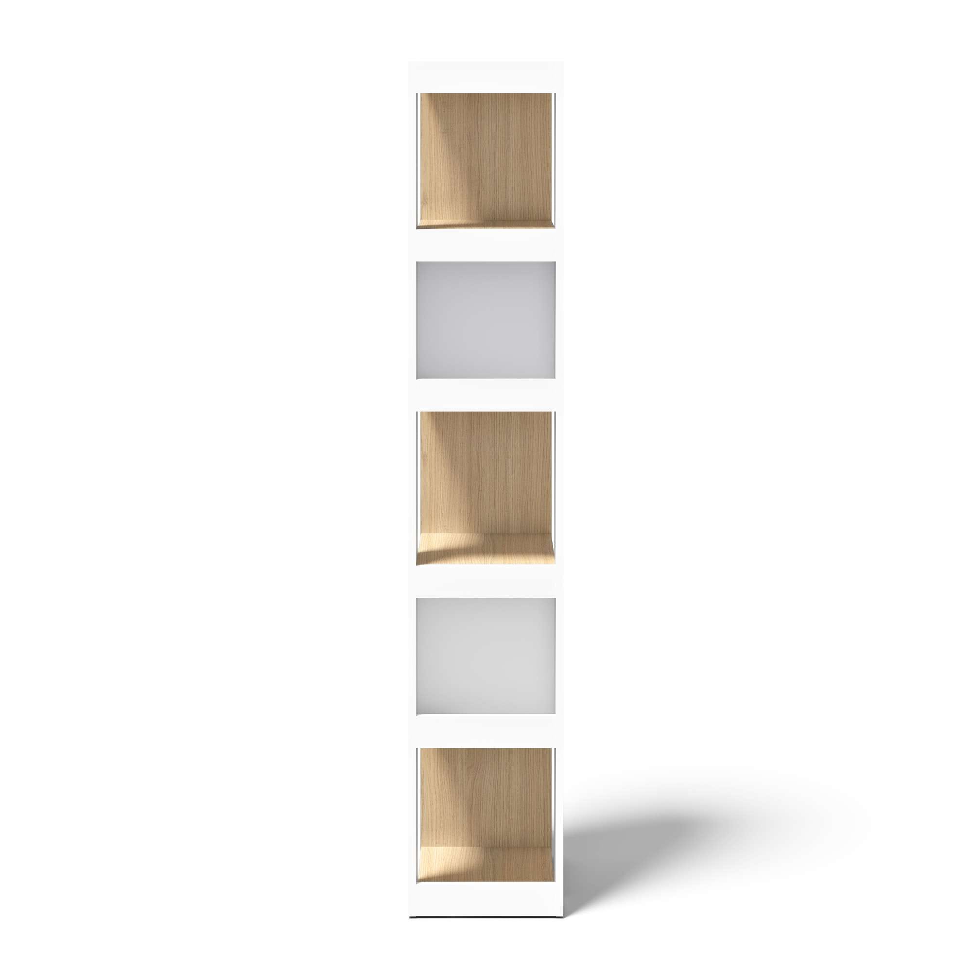 TemaHome Bücherregal »Ella vielseitiges Regal, Eiche Furnier, Aufbewahrung,«, Seitliche Fächer, offene Front, moderner Farbmix, Höhe 114 oder 188 cm