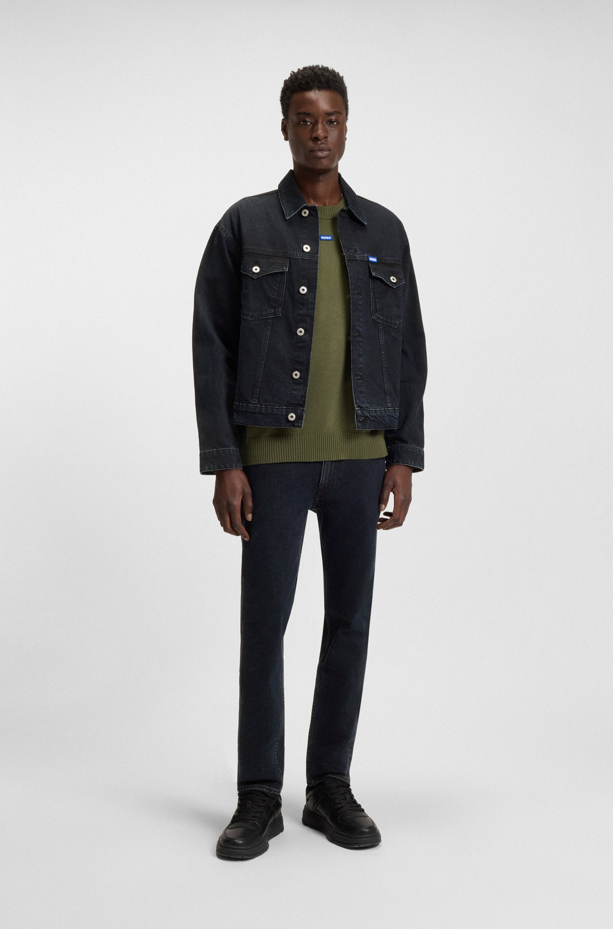 HUGO Blue Jeansjacke »Dex«, mit Logo-Details