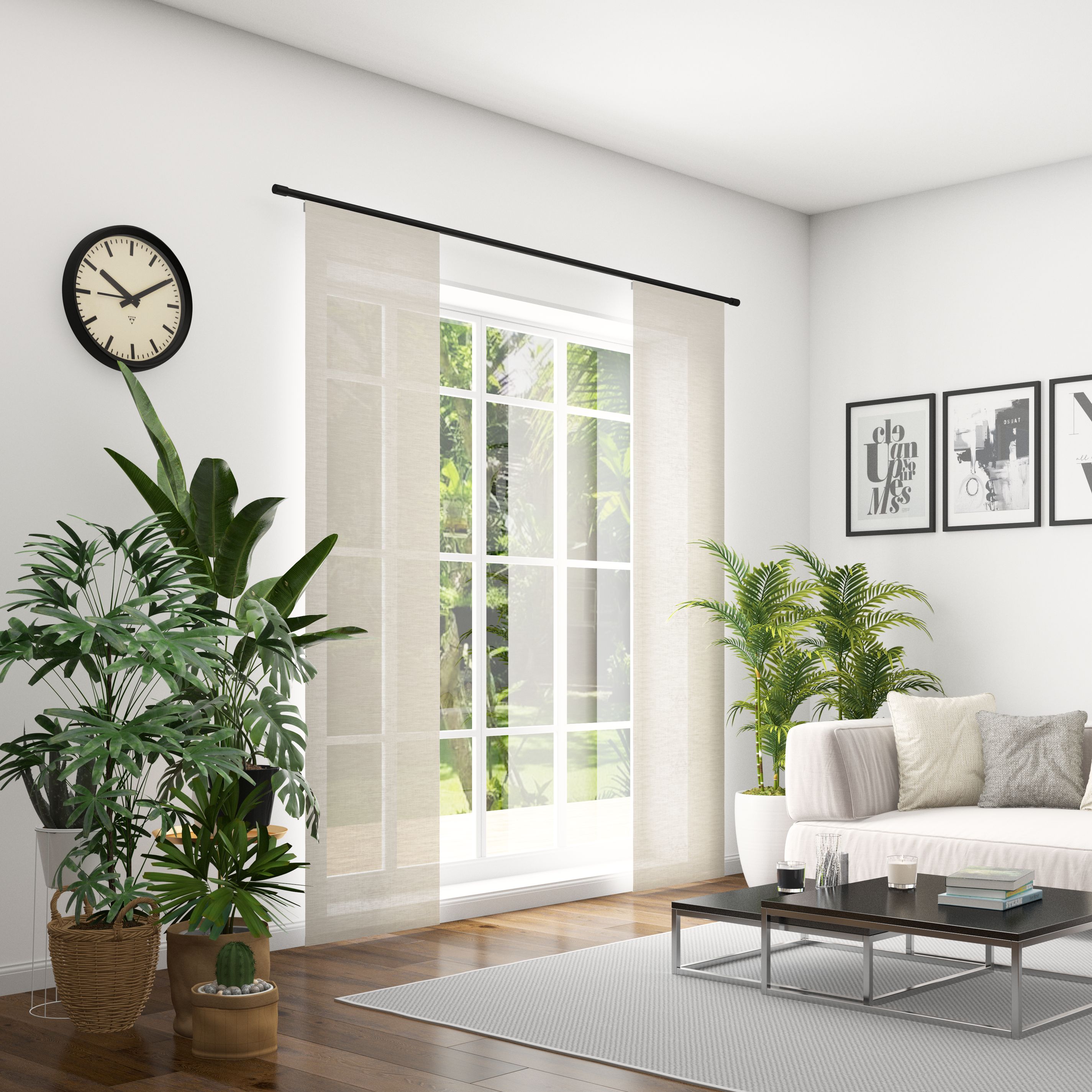 Schiebegardine NEUTEX FOR YOU, B:60cm H:285cm, grau, Jacquard, Polyester, Gardinen, "Allure", Breite: 60 cm, nach Maß