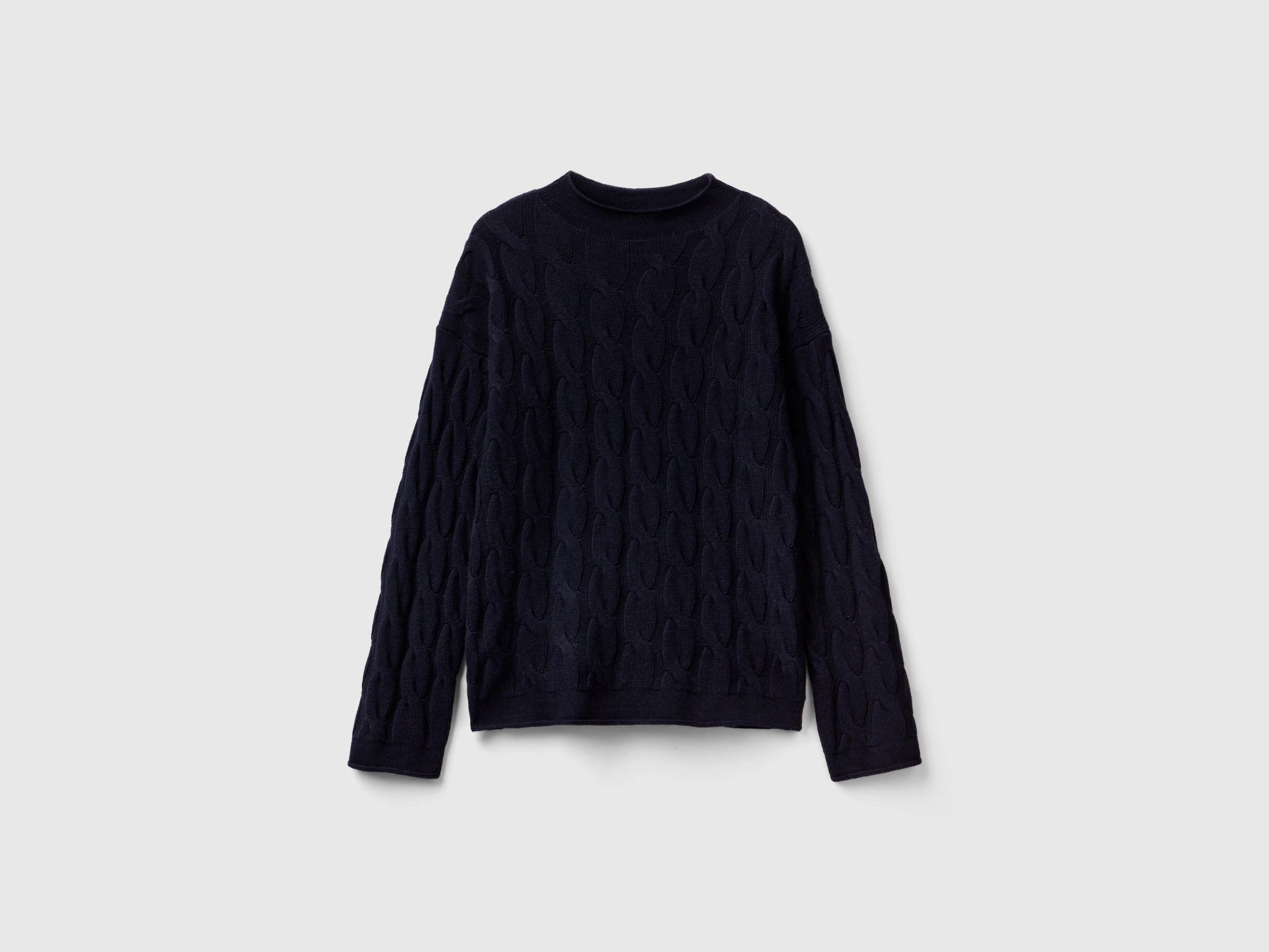 United Colors of Benetton Strickpullover, mit Zopfstrick-Muster