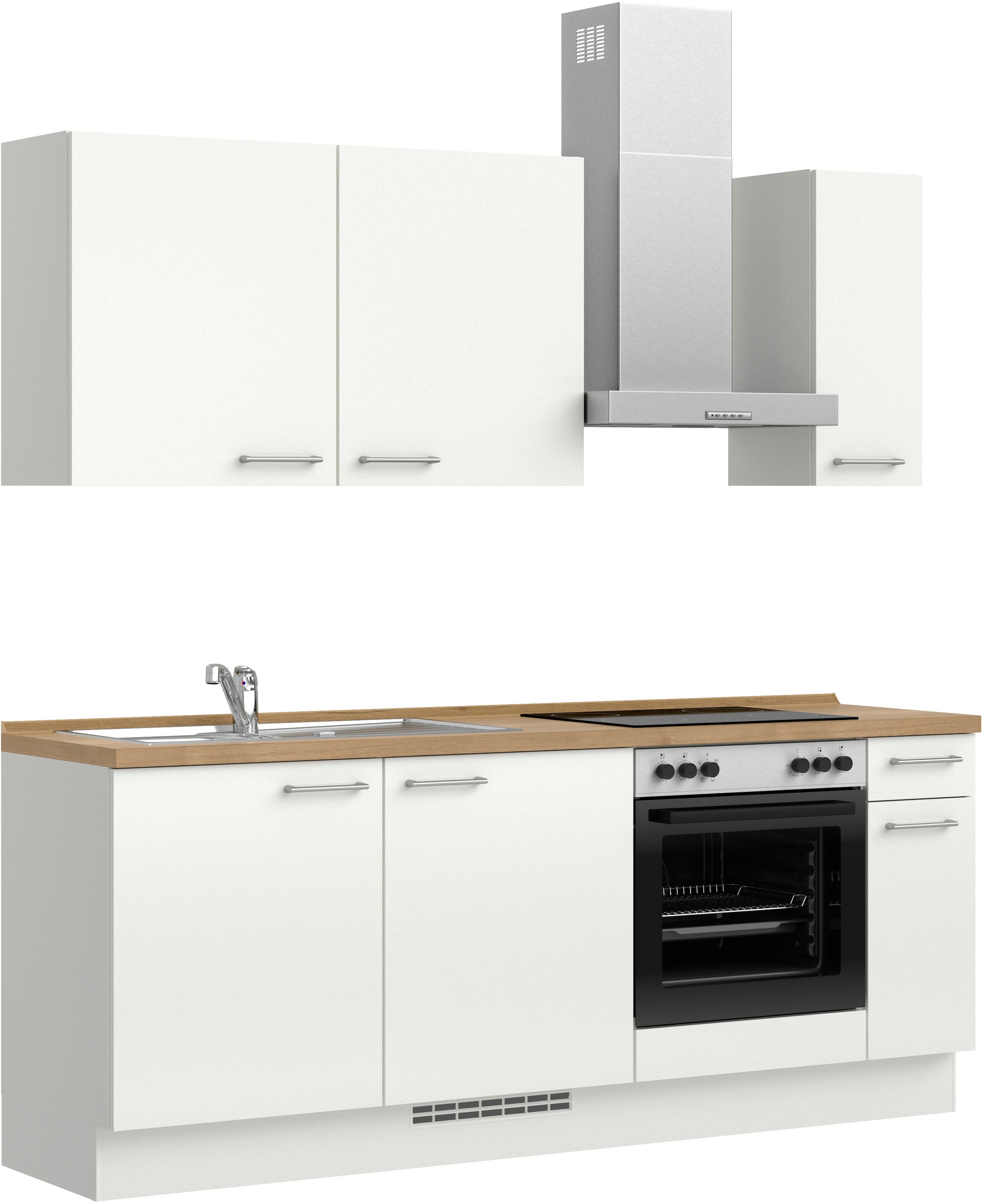 nobilia® Küchenzeile »"Laser I"«, vormontiert, wahlw. mit unterschiedlichen E-Geräten-Sets