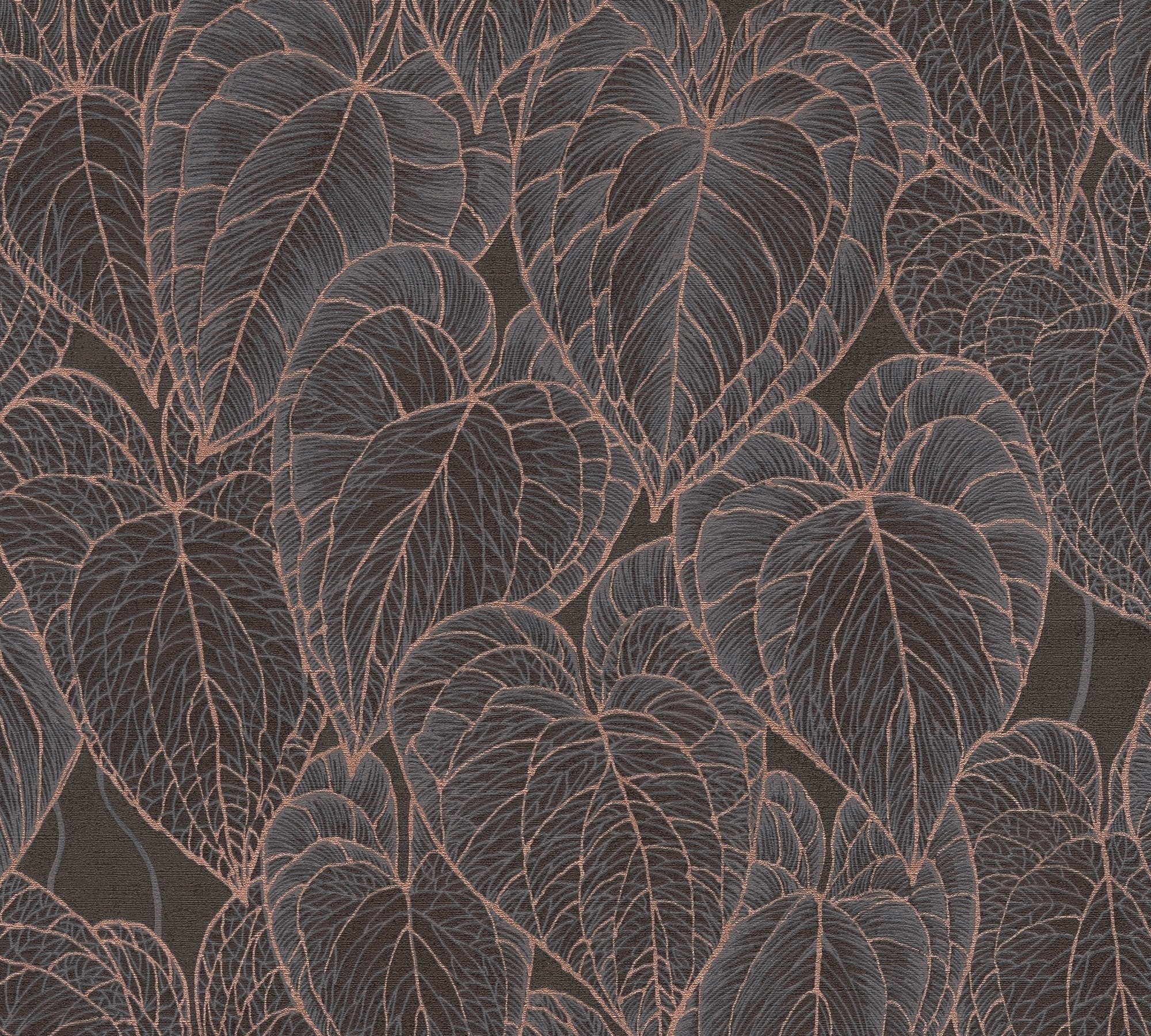 living walls Vliestapete »Tropen-Tapete - Blättermuster modern glänzend« leicht glänzend strukturiert Elegante Vliestapete mit tropischem Blättermuster