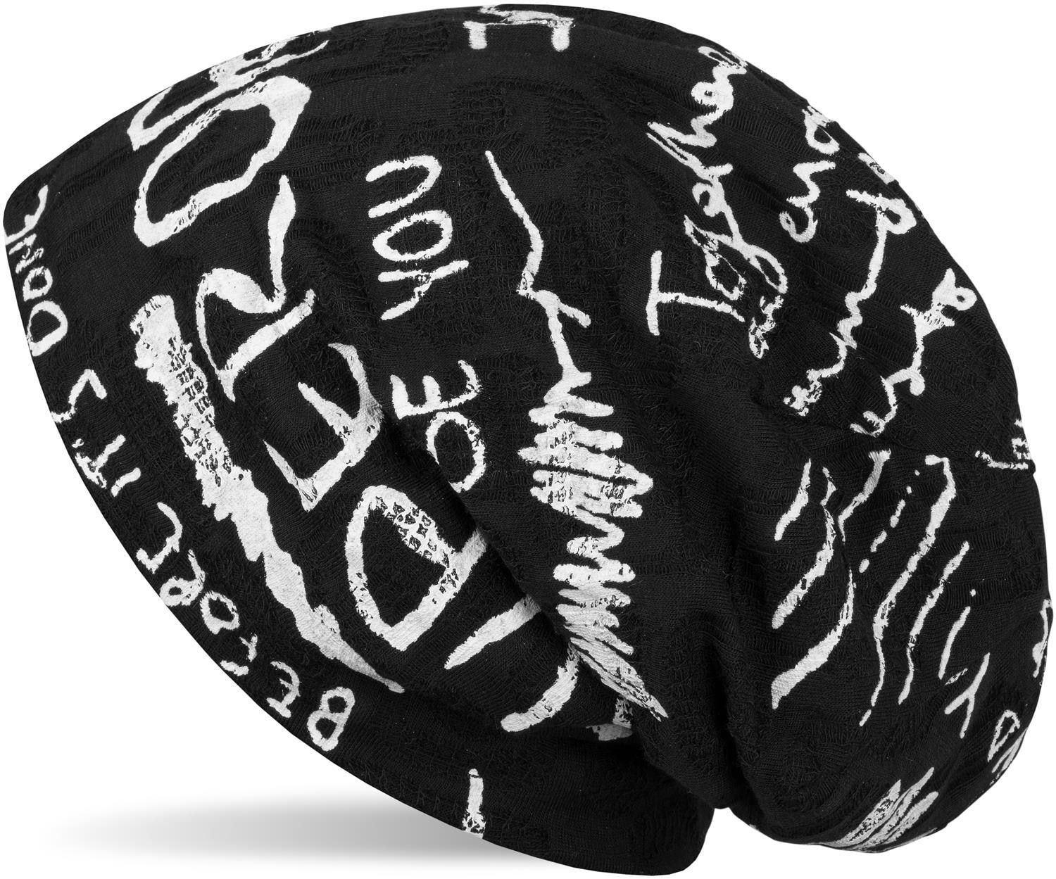 styleBREAKER Beanie "Beanie mit Schrift im Destroyed Vintage Design" 1 Stk. günstig online kaufen