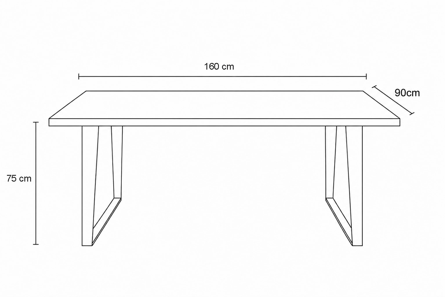 OTTO home Esstisch »»SKAGEN« Speisetisch, Küchentisch, Wohntisch, Esszimmertisch« Wildeiche geölt Natur/Smoke, Gerade Kante, U-Gestell schwarz Metall
