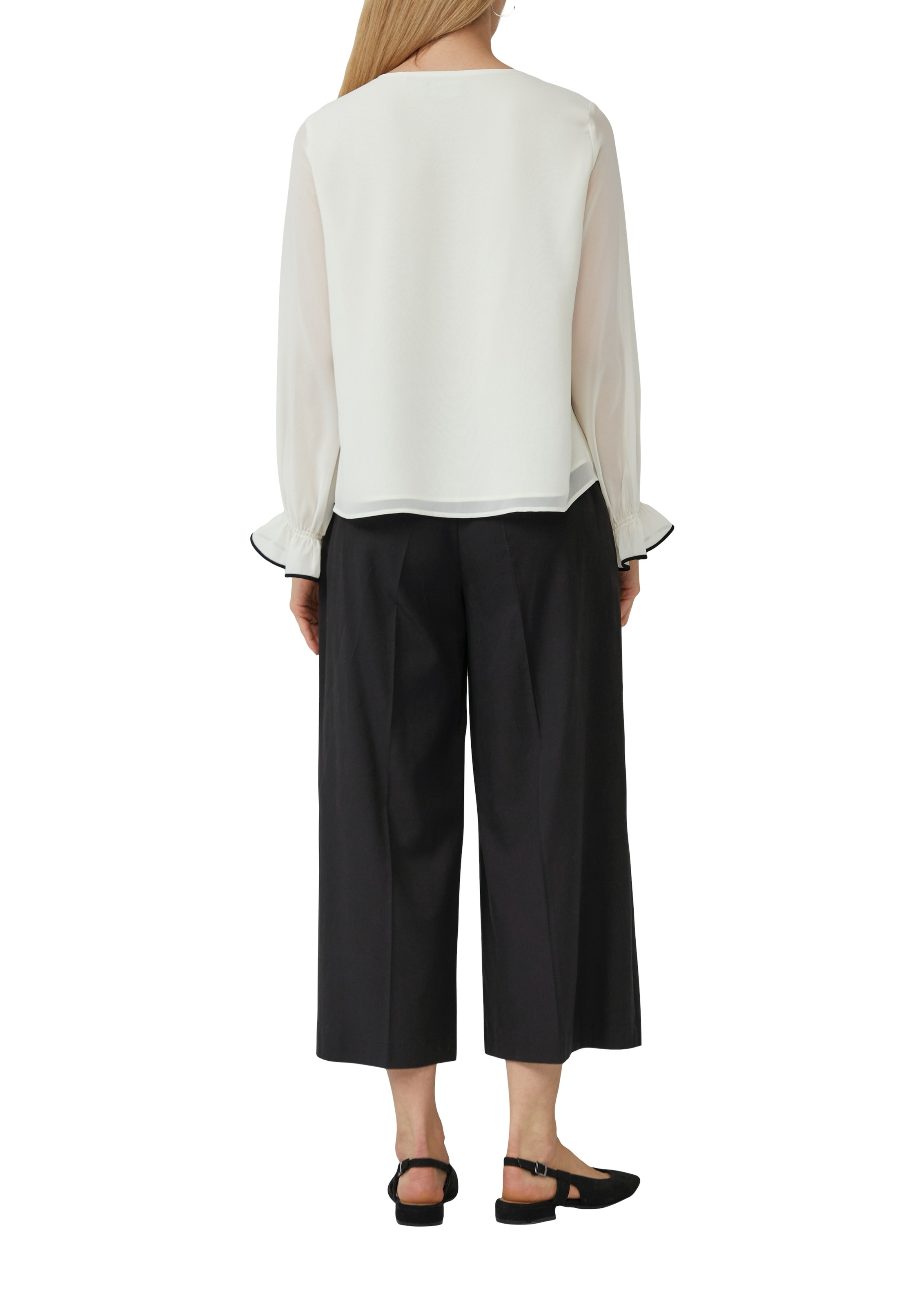 s.Oliver BLACK LABEL Langarmbluse, mit Volants