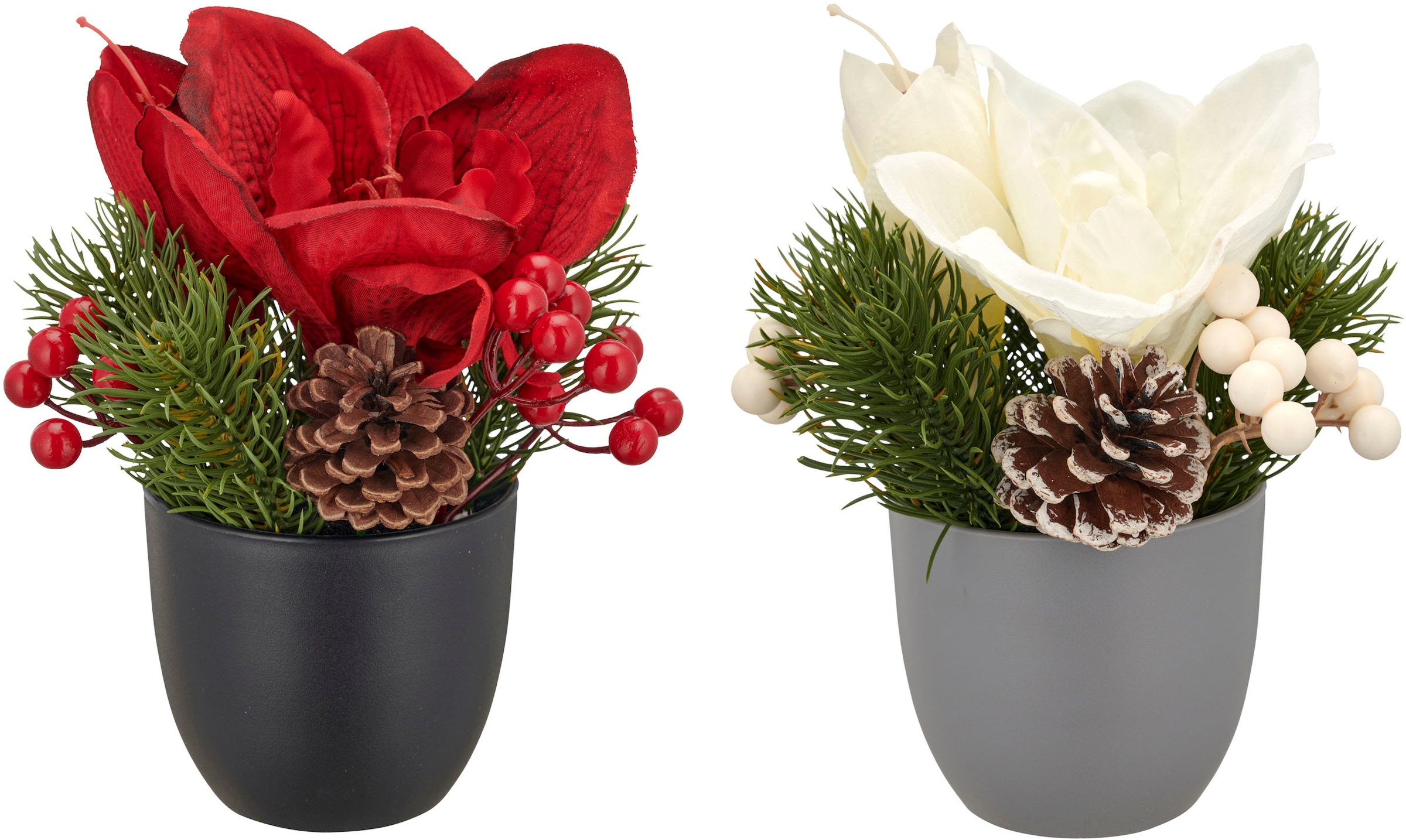 Creativ green Kunstblume "Amaryllisgesteck" mit 2 Blütenfarben im Set günstig online kaufen