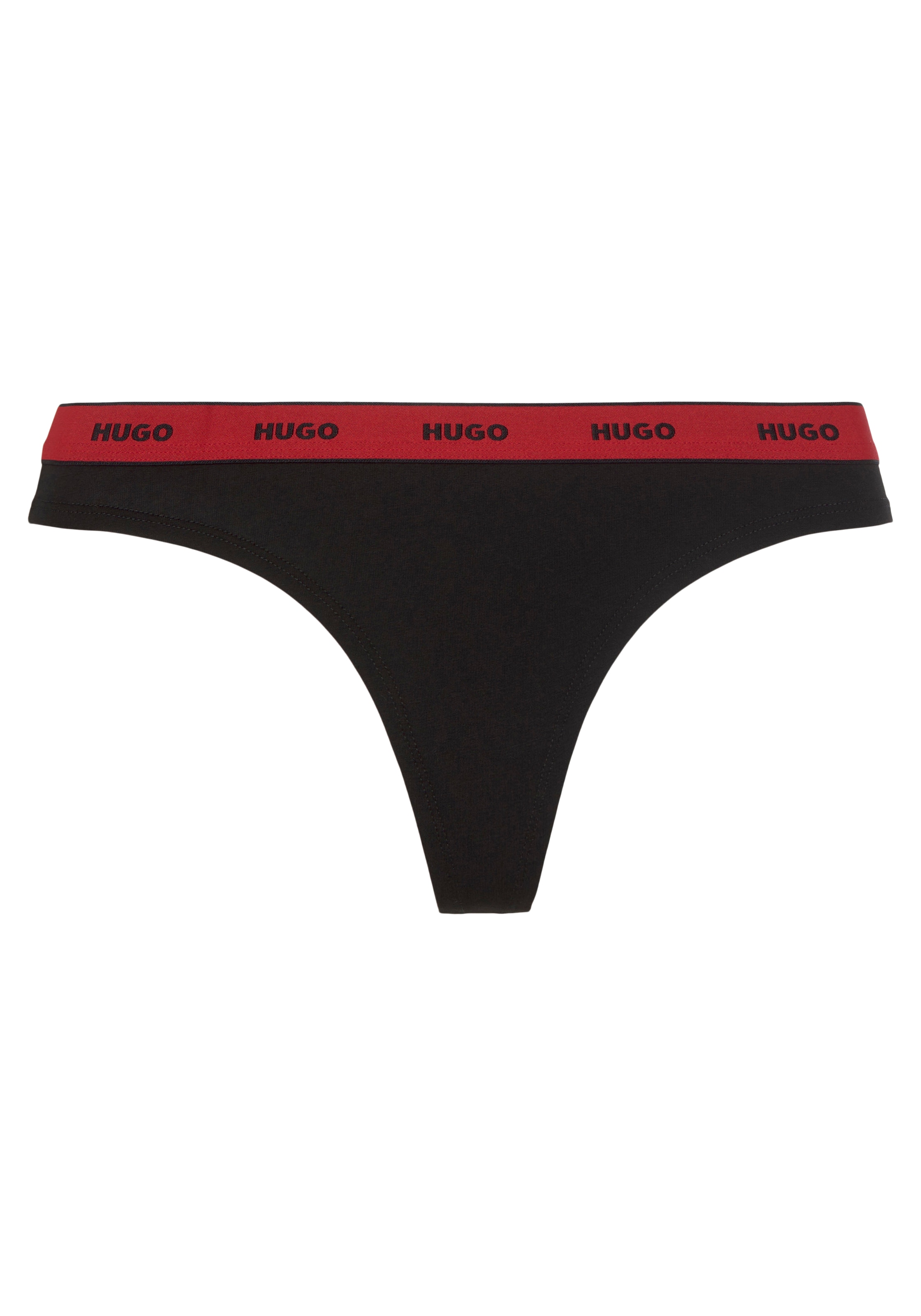 HUGO T-String »TRIPLET THONG STRIPE«, (Packung, 3 St., 3), mit Logoschriftzug auf dem Bund