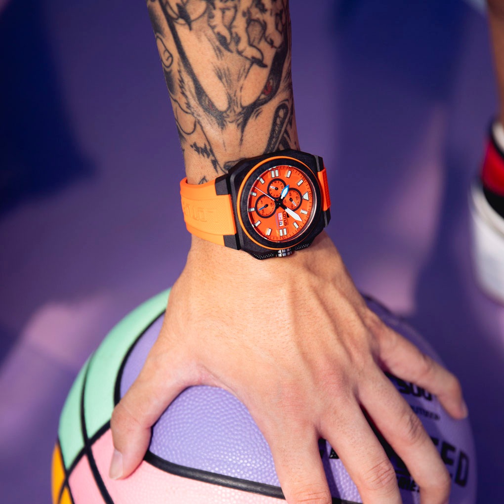 Lotus Chronograph, Quarzuhr, Armbanduhr, Herrenuhr, Kautschukband, Datum, Stoppfunktion