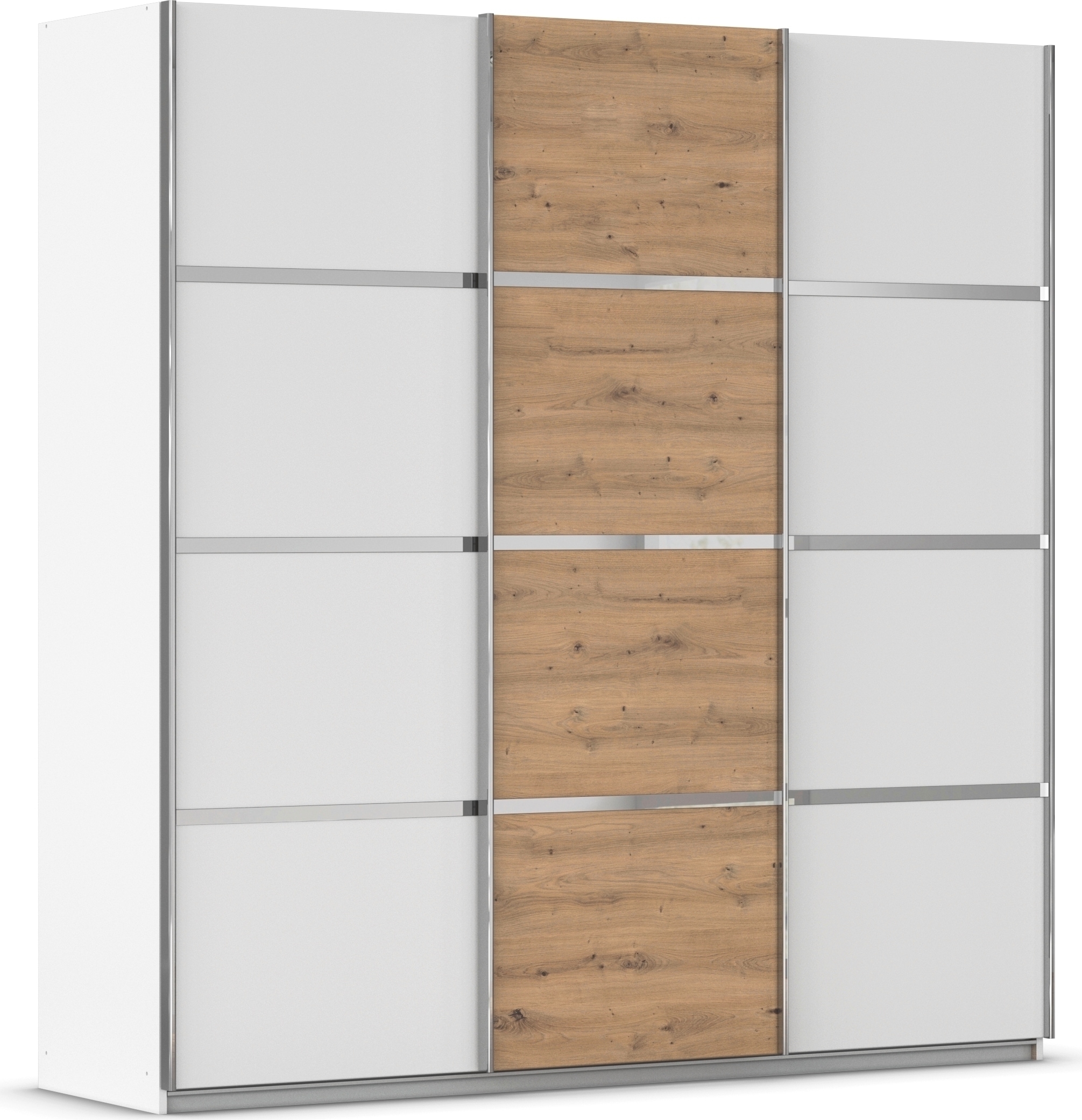 OTTO home Kleiderschrank "Mehrzweckschrank Aktenschrank Möbel Mietswohnung Schlafzimmer AVOLA" 3 verschiedene Ausstattungen BASIC/CLASSIC/PREMIUM (inkl. SOFT-CLOSE), mit eleganten Zierleisten in Chrom, Schwarz oder Weiß MADE IN GERMANY