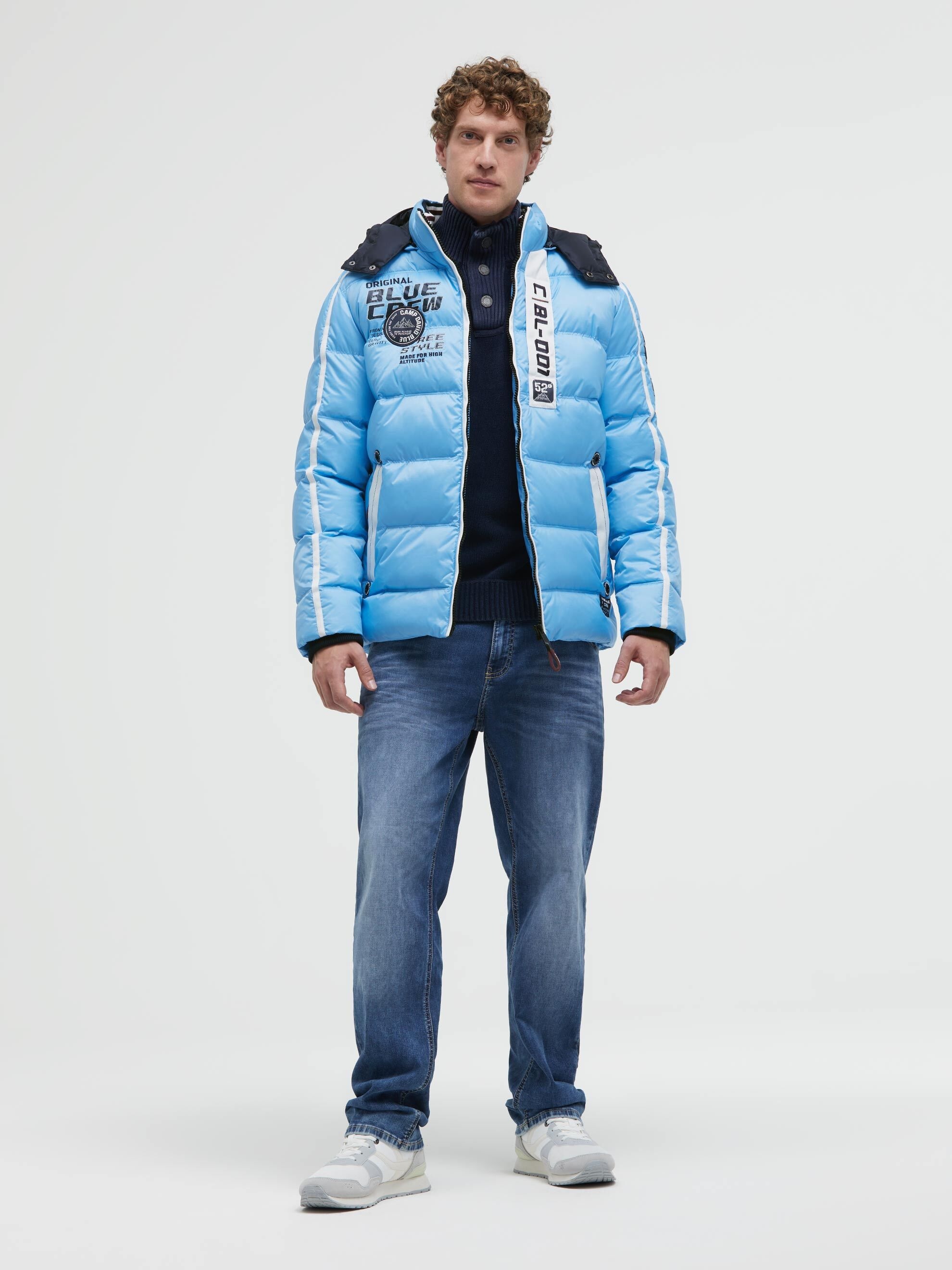 CAMP DAVID Winterjacke mit Kapuze mit Reißverschluss an den Einschubtaschen