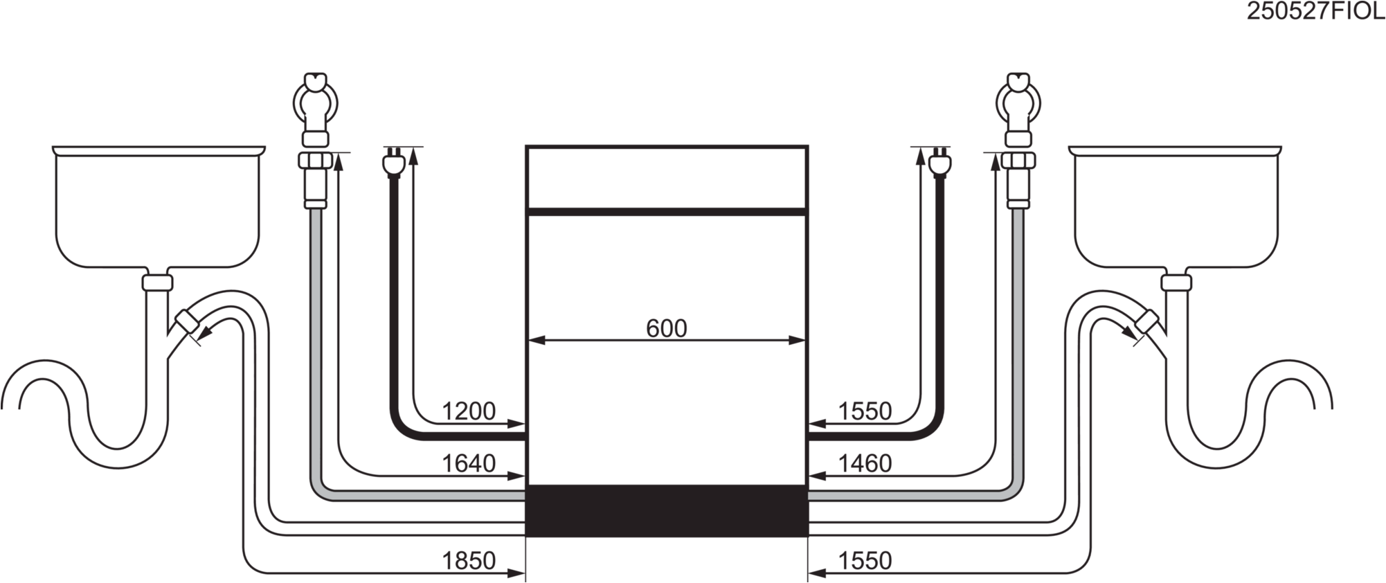 AEG Unterbaugeschirrspüler 7000 »V72GUB10SNM« Wassersparende Spülmaschine: 8,4l im Eco-Programm-effiziente Reinigung