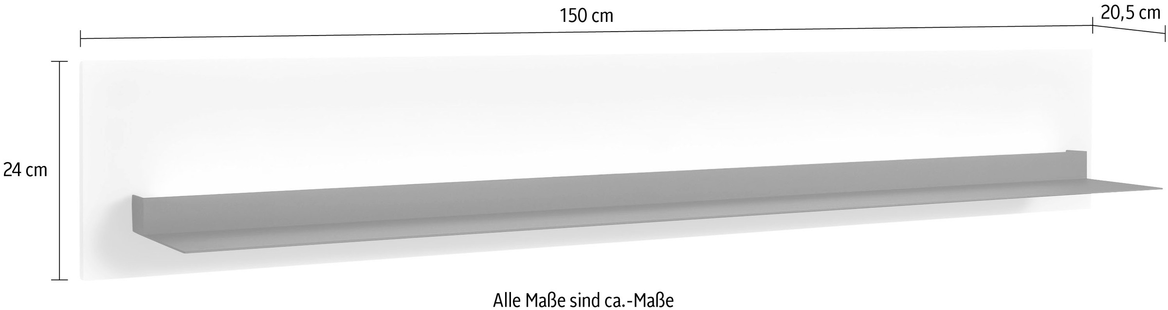 set one by Musterring Wandboard, (1 St.), inkl. LED-Beleuchtung, Breite 100 oder 150 cm, zwei Farbvarianten
