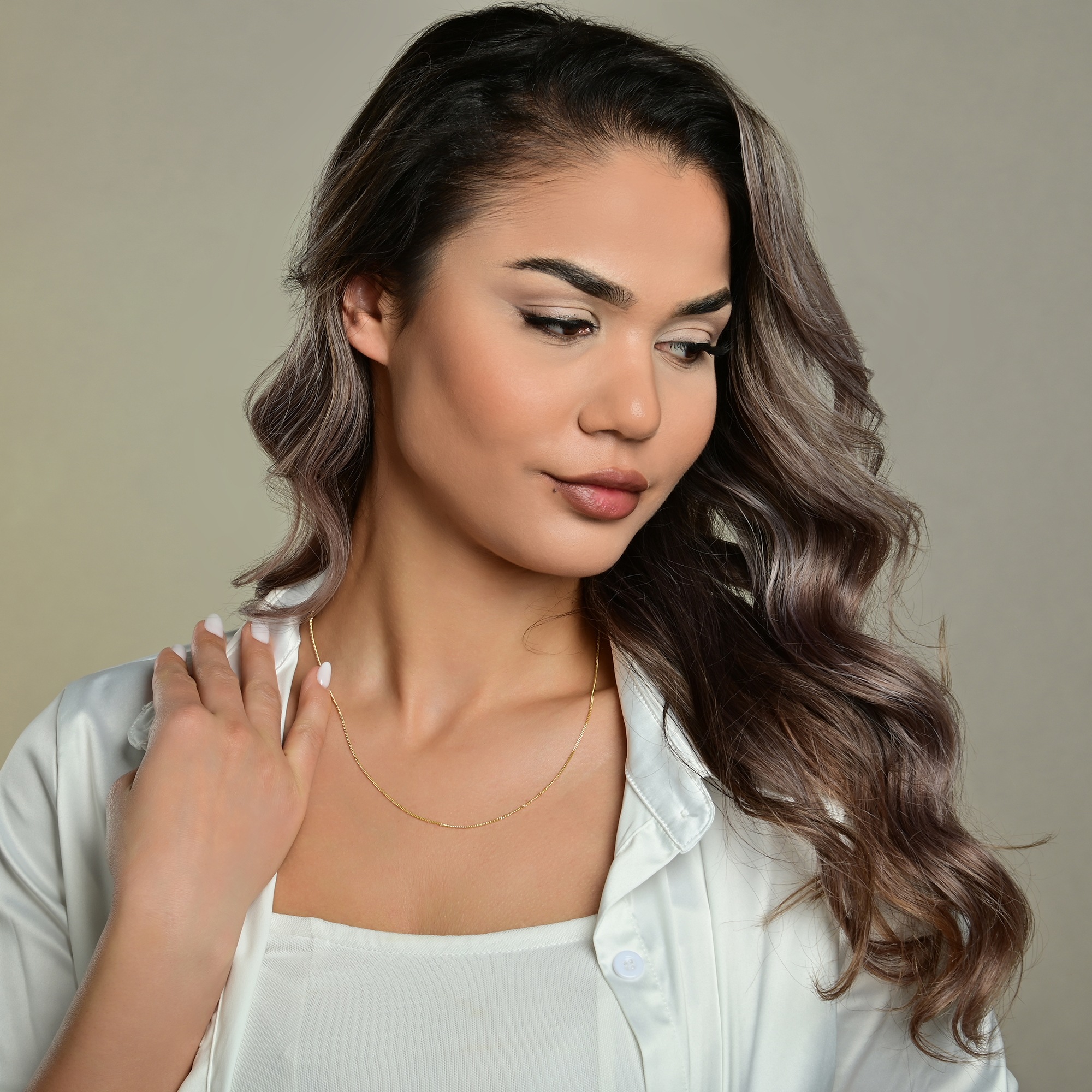 Adelia´s Kette ohne Anhänger »Damen Halskette – Panzerkette aus 333 Gold 50 cm« Ideal zum Verschenken – schlicht und stilvoll