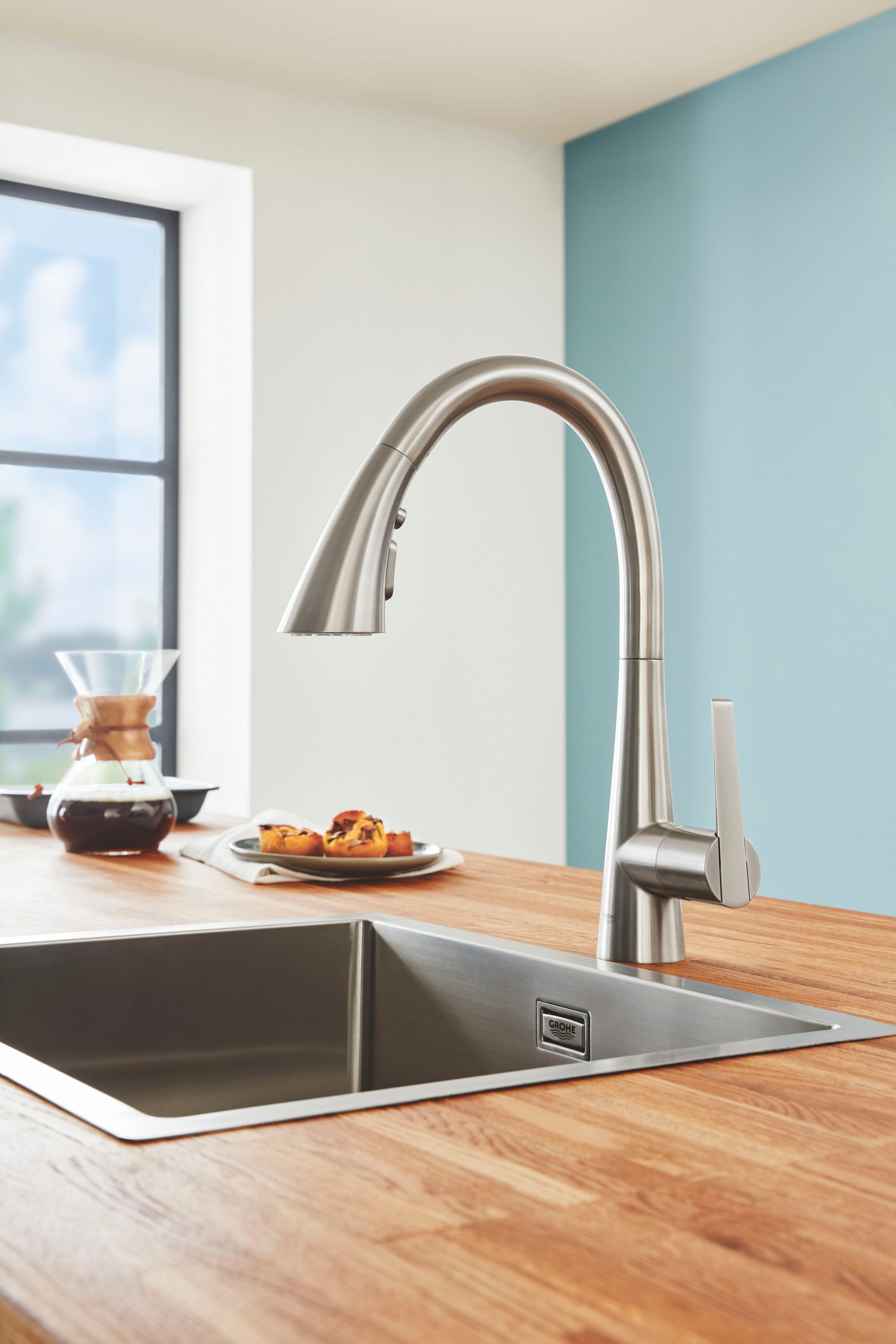 Grohe Edelstahlspüle »K 700«, langlebige Edelstahloberfläche