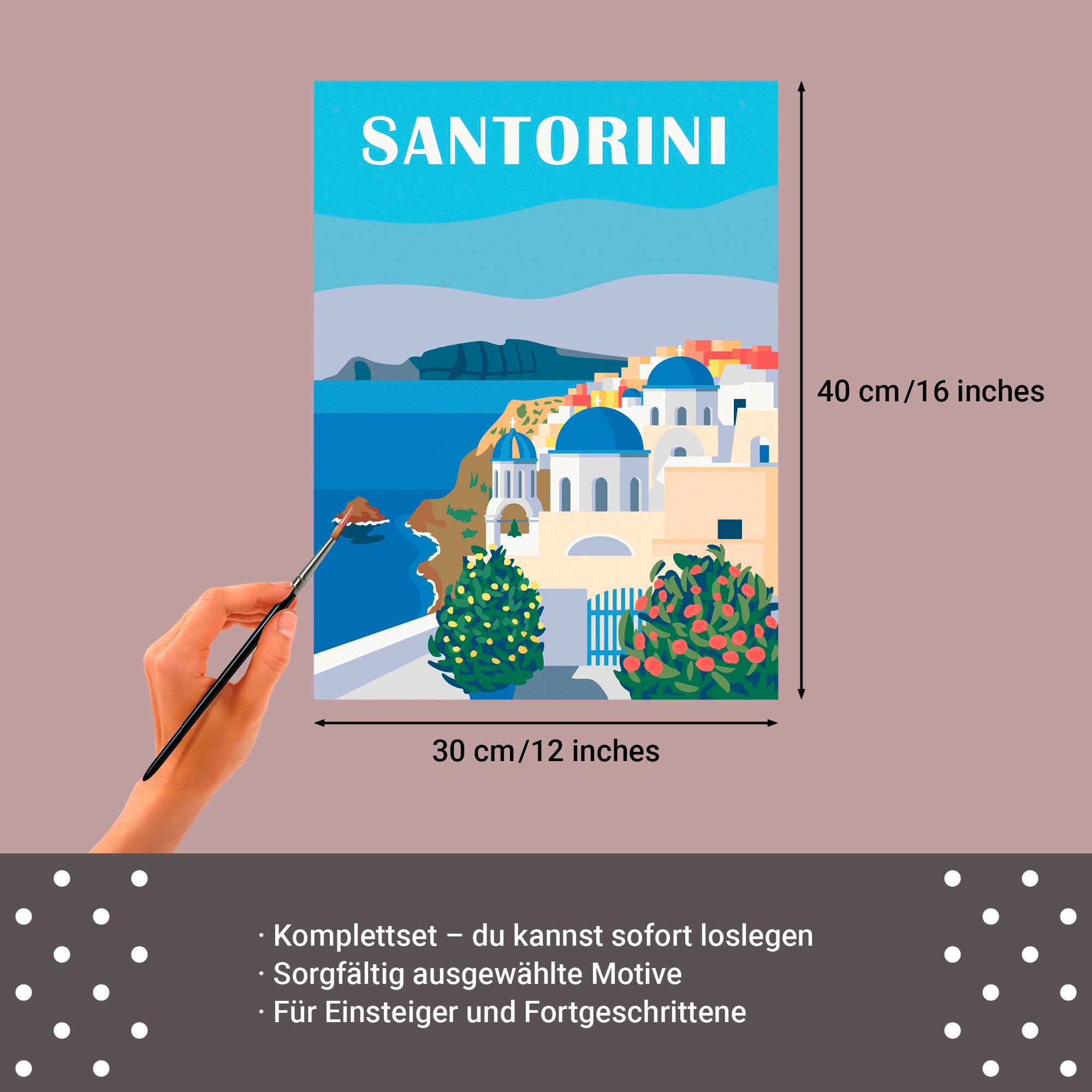 Ravensburger Malen nach Zahlen »CreArt, Leinwand Farbenfrohes Santorini«, Made in Europe