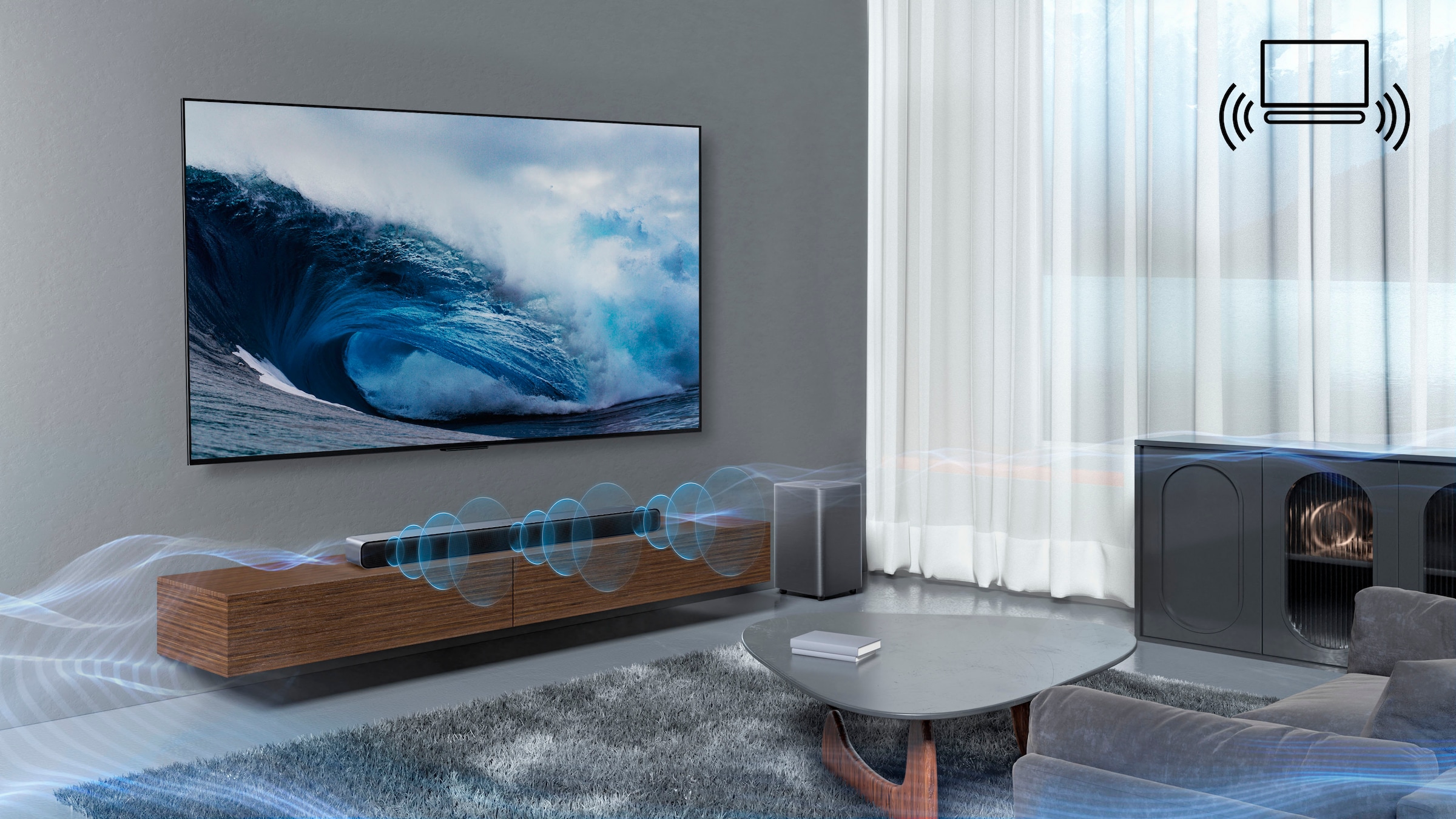 TCL Soundbar »S55H 2.1-Kanal All-in-One mit kabellosem Subwoofer«