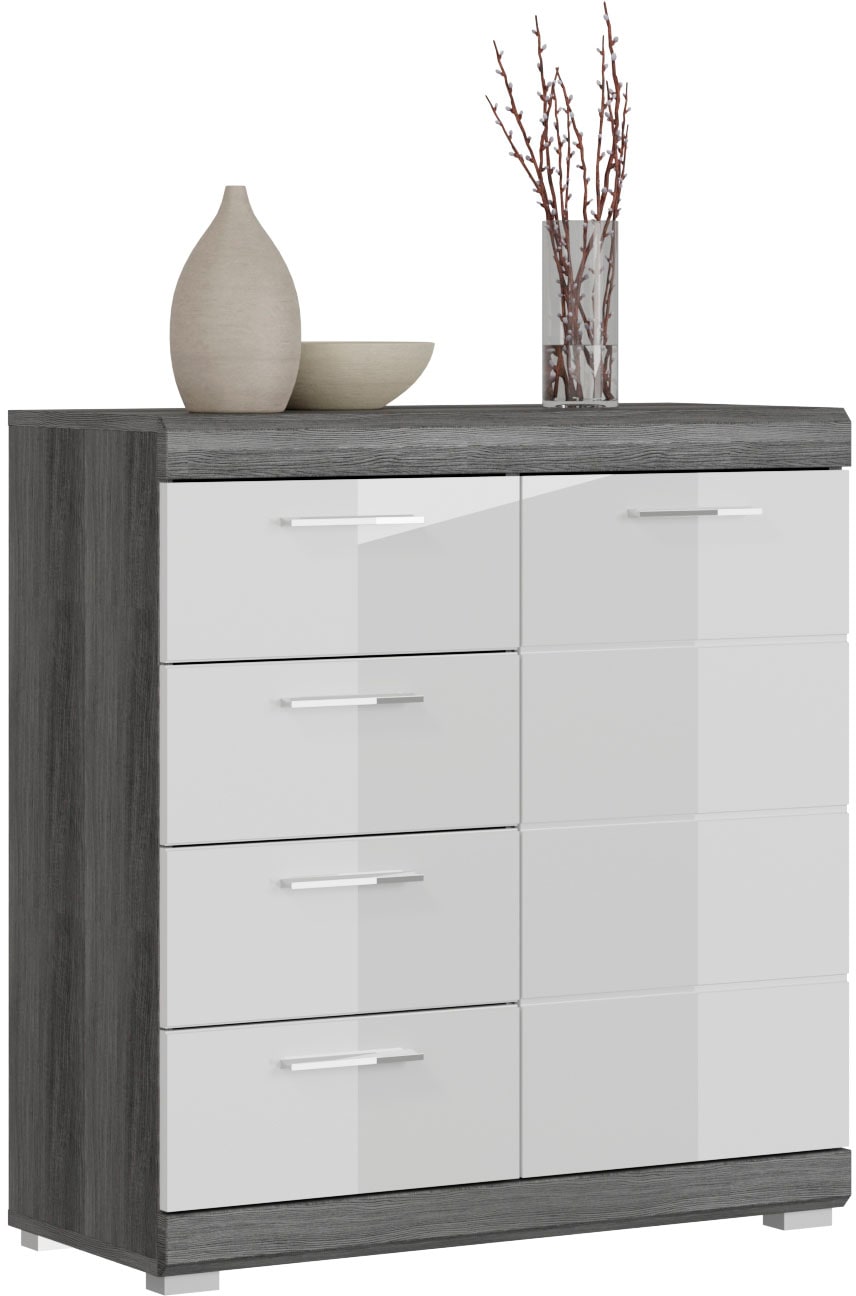 INOSIGN Kommode "SIENA, Breite 80 cm, 1 Tür, 2 Einlegeböden, 3 Fächer, 4 Sc günstig online kaufen