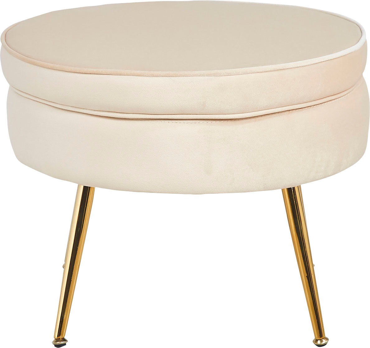 Thumbnail - SalesFever Polsterhocker "Calm Gepolsterter Hocker mit Charme", mit hohem Sitzkissen